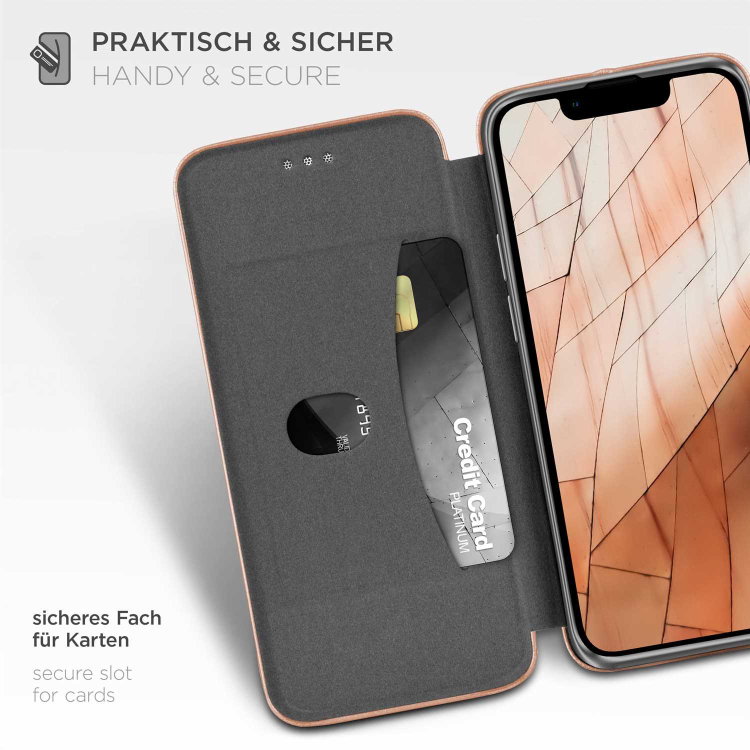 ONEFLOW Business Case iPhone 13 mini Handytasche mit Kartenfach – Weiteres Produktbild 2