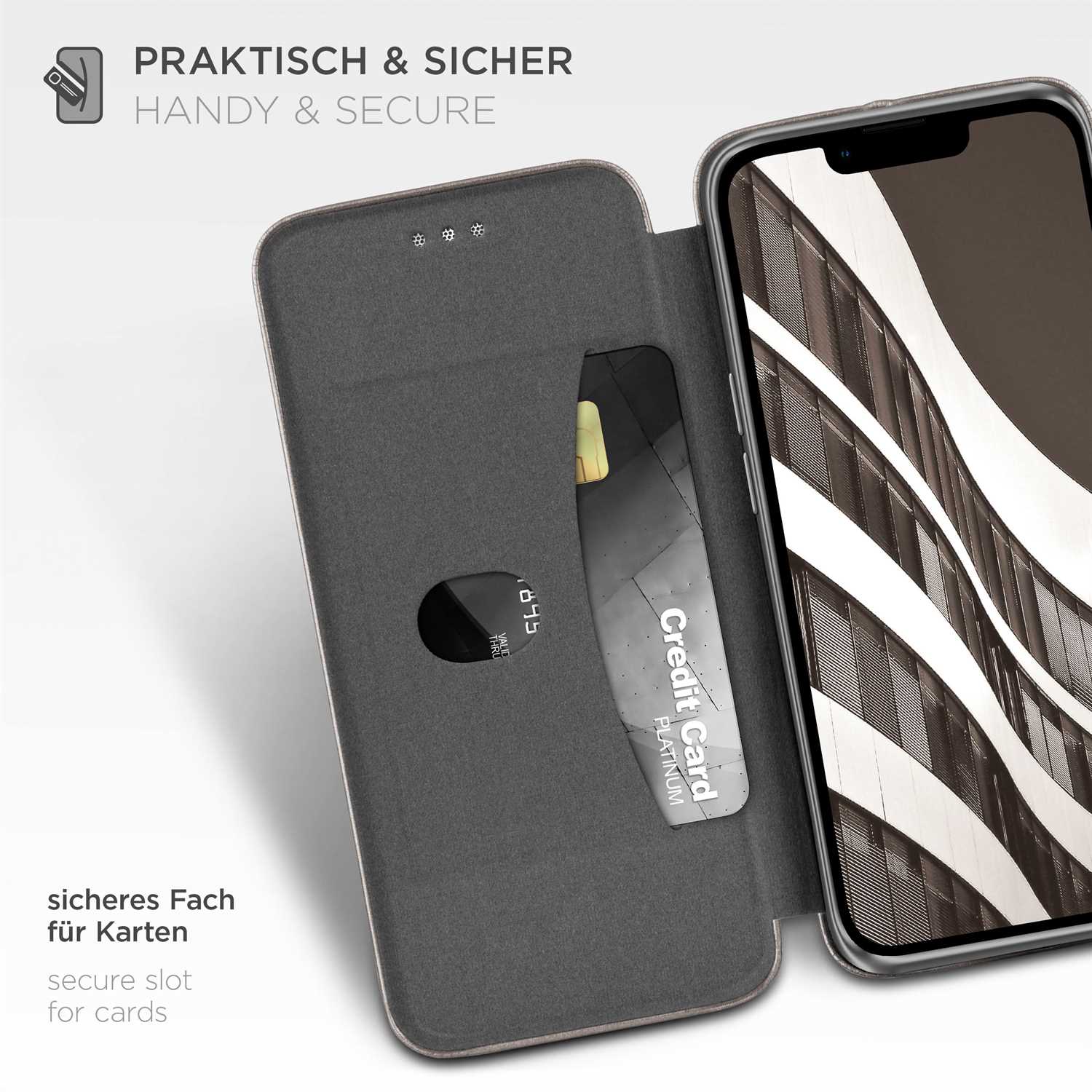 ONEFLOW Business Case iPhone 13 Pro Max Handytasche mit Kartenfach – Weiteres Produktbild 3