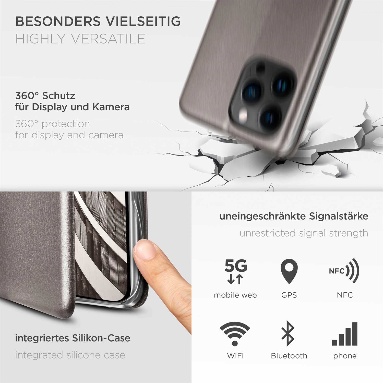 ONEFLOW Business Case iPhone 13 Pro Max Handytasche mit Kartenfach – Weiteres Produktbild 4