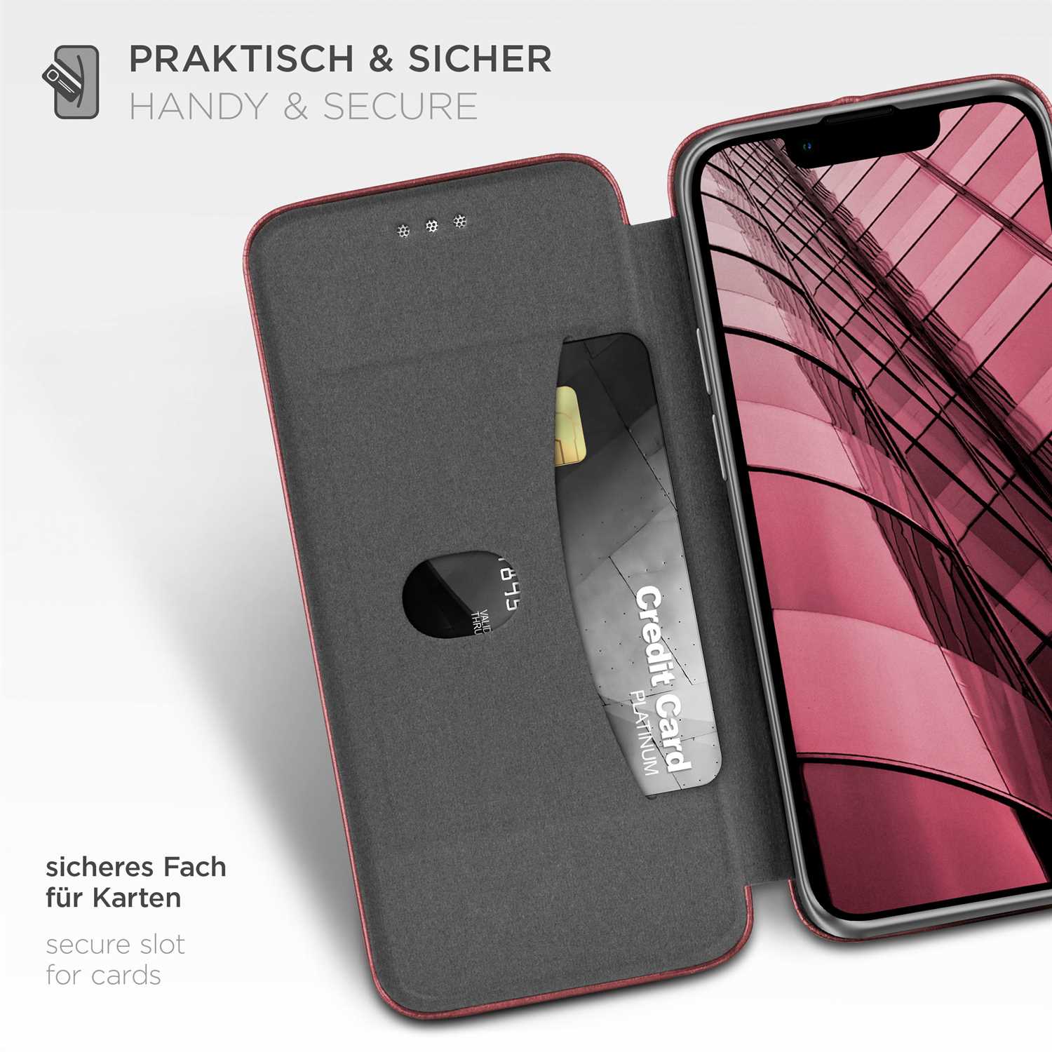 ONEFLOW Business Case iPhone 13 Handytasche mit Kartenfach – Weiteres Produktbild 3