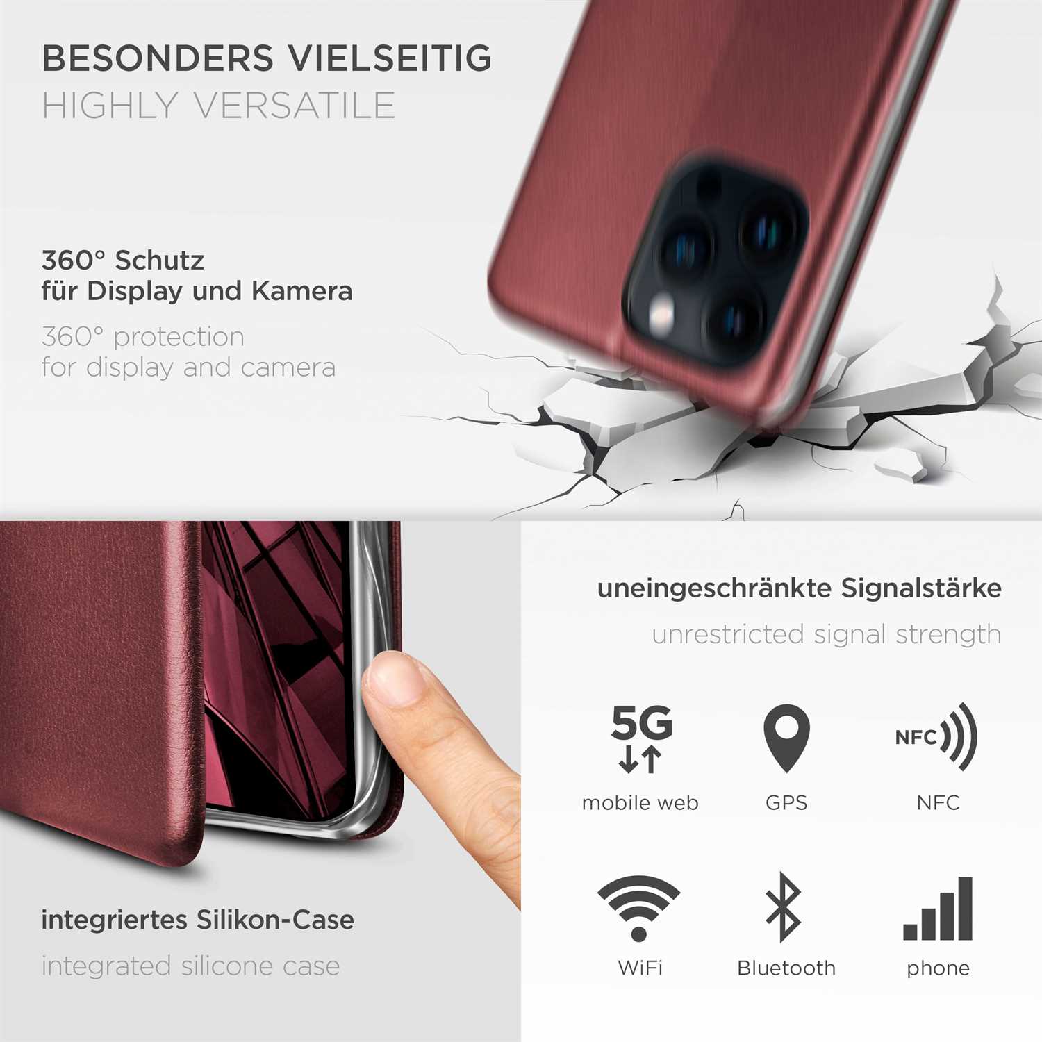 ONEFLOW Business Case iPhone 13 Pro Handytasche mit Kartenfach – Weiteres Produktbild 4 ONEFLOW Business Case iPhone 13 Pro Handytasche mit Kartenfach – Weiteres Produktbild 4