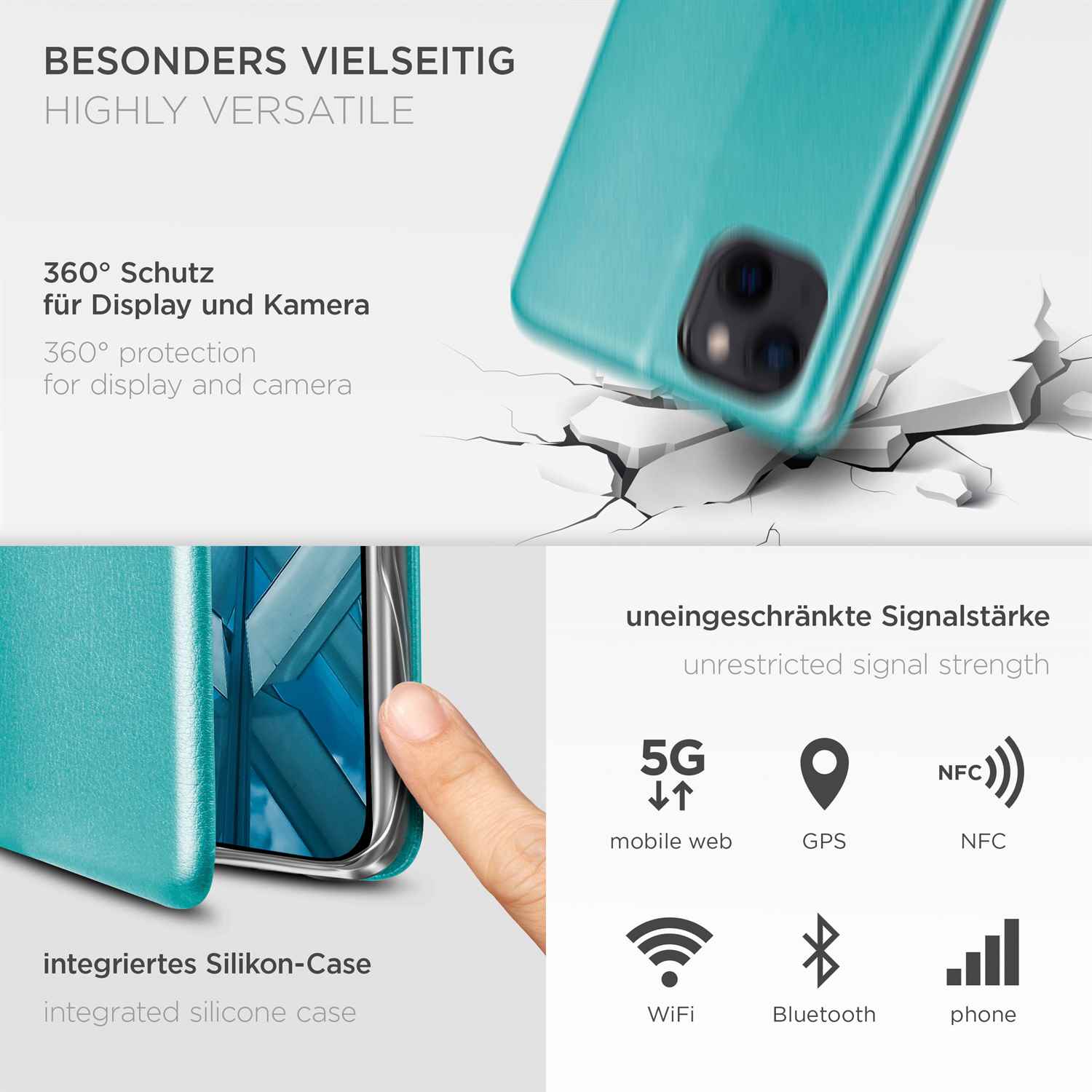 ONEFLOW Business Case iPhone 14 Plus Handytasche mit Kartenfach – Weiteres Produktbild 3