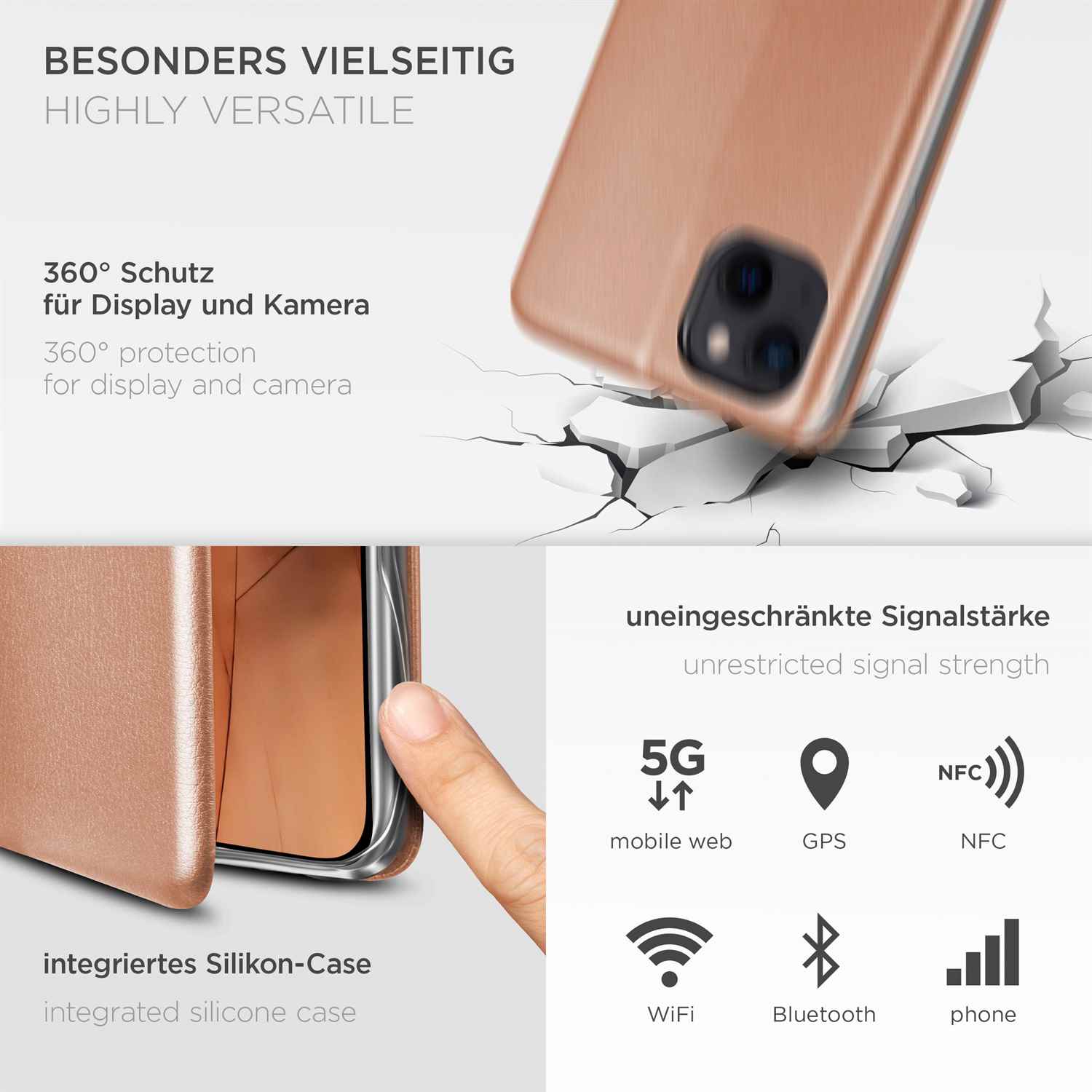 ONEFLOW Business Case iPhone 14 Plus Handytasche mit Kartenfach – Weiteres Produktbild 3