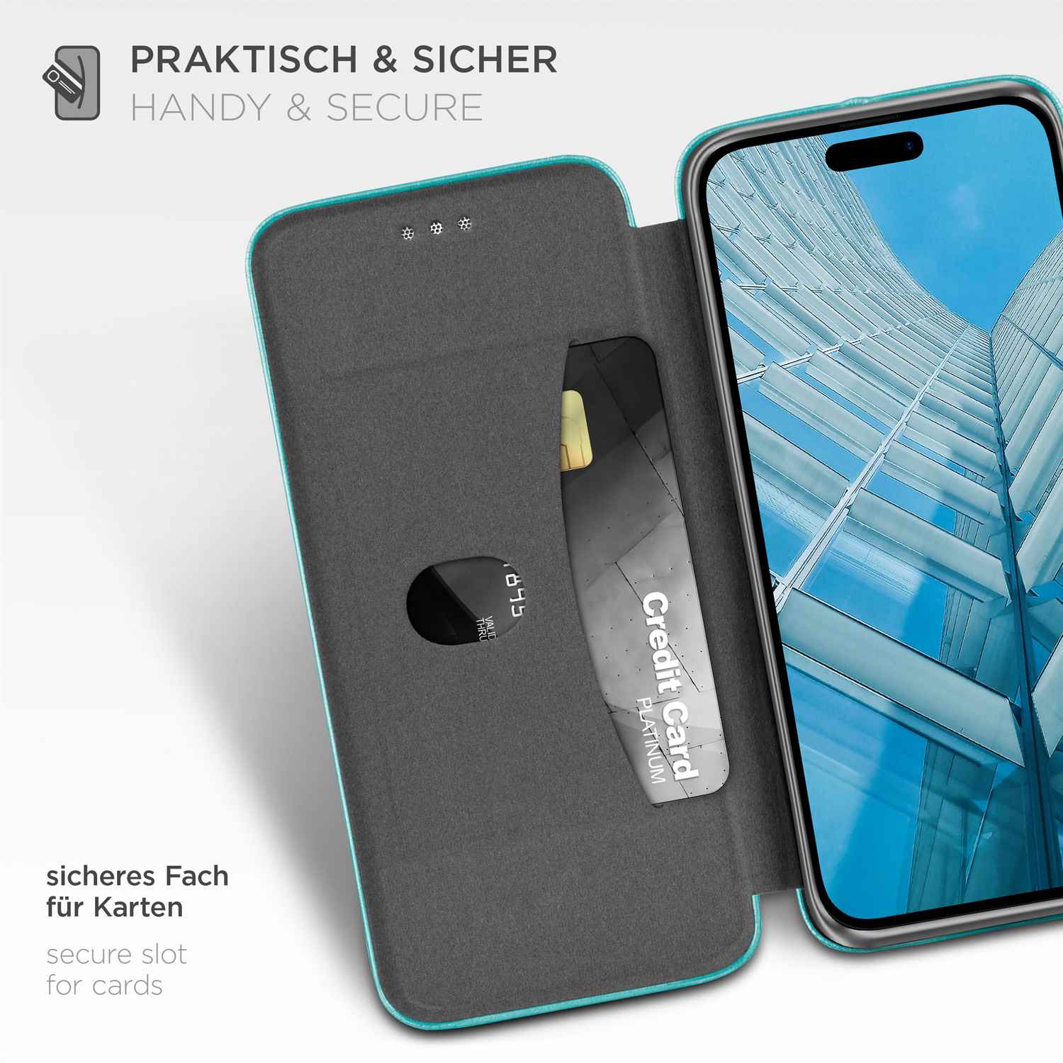 ONEFLOW Business Case iPhone 14 Pro Max Handytasche mit Kartenfach – Weiteres Produktbild 2