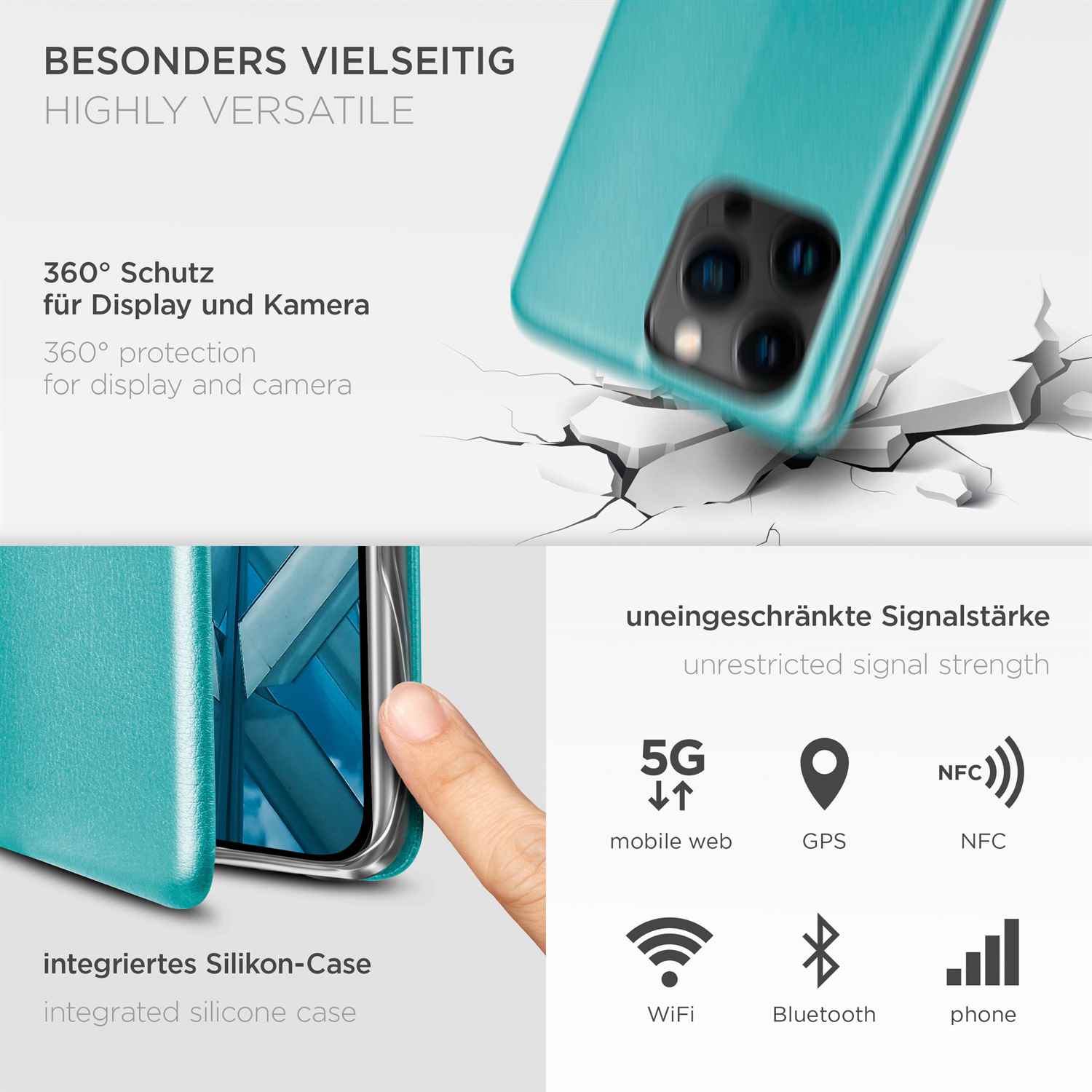 ONEFLOW Business Case iPhone 14 Pro Max Handytasche mit Kartenfach – Weiteres Produktbild 3