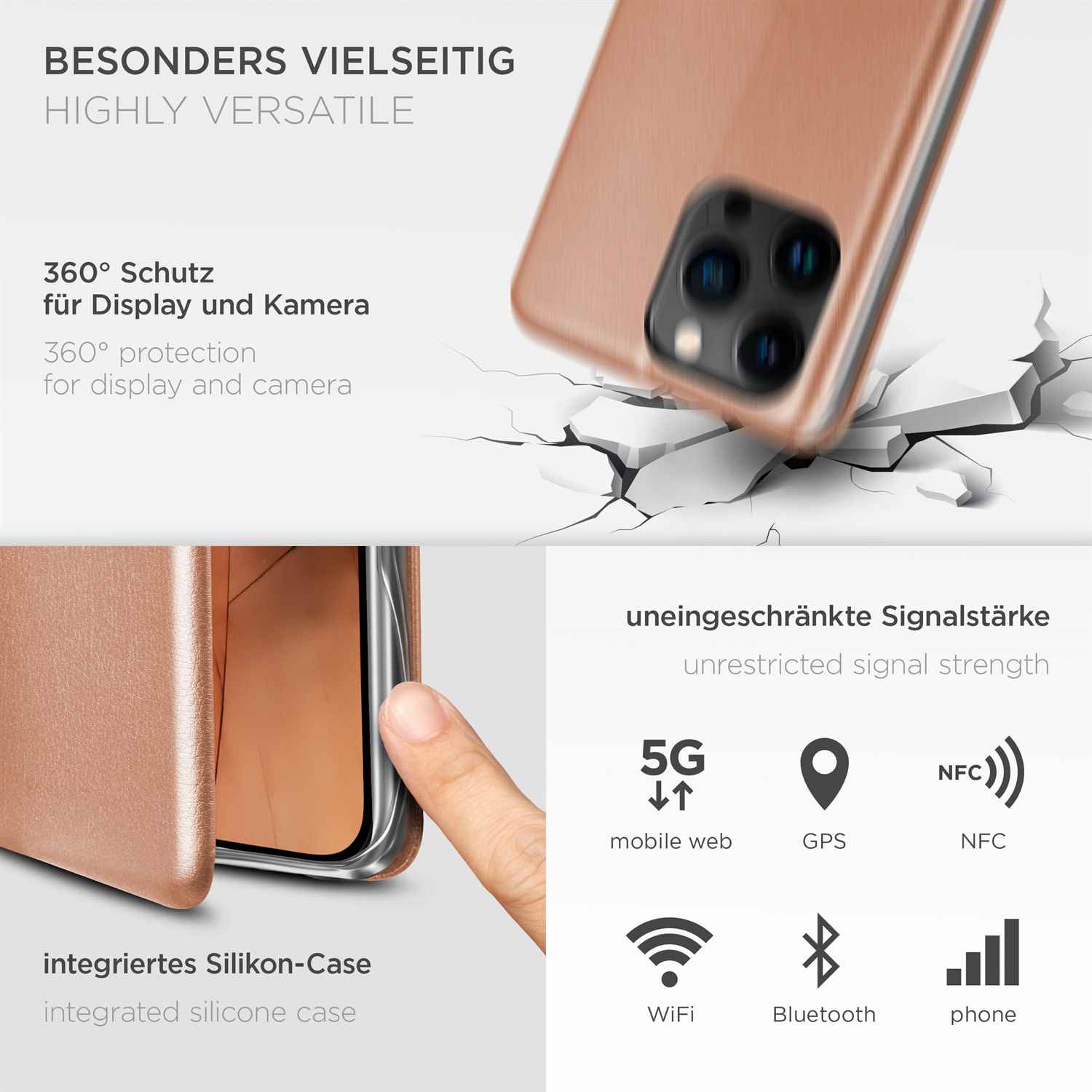 ONEFLOW Business Case iPhone 14 Pro Max Handytasche mit Kartenfach – Weiteres Produktbild 3