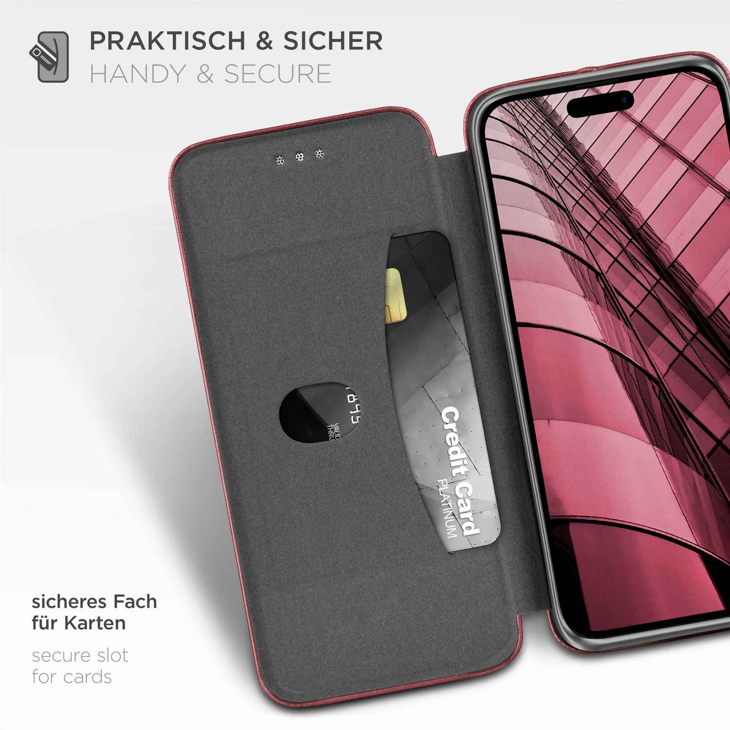 ONEFLOW Business Case iPhone 14 Pro Max Handytasche mit Kartenfach – Weiteres Produktbild 2