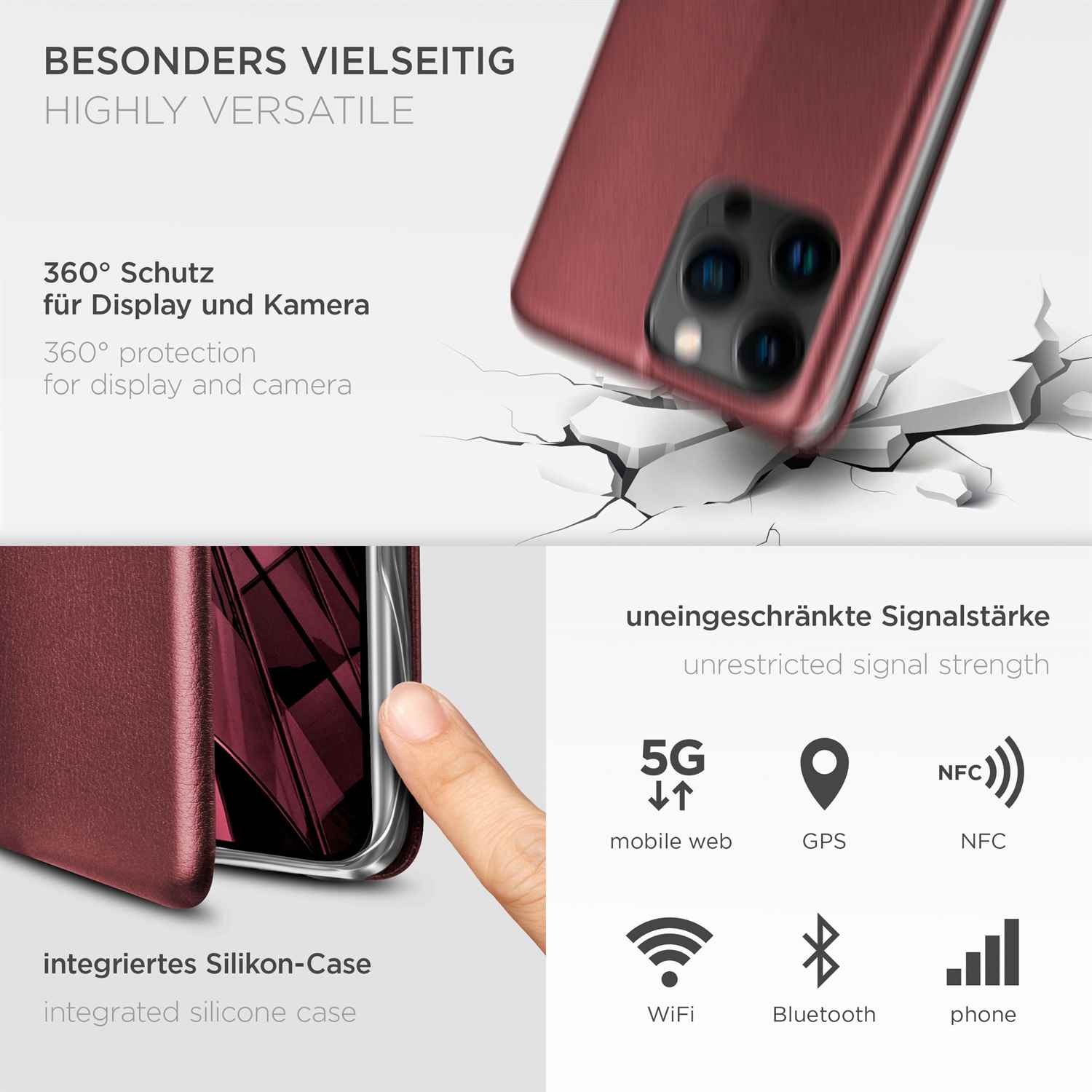 ONEFLOW Business Case iPhone 14 Pro Max Handytasche mit Kartenfach – Weiteres Produktbild 3
