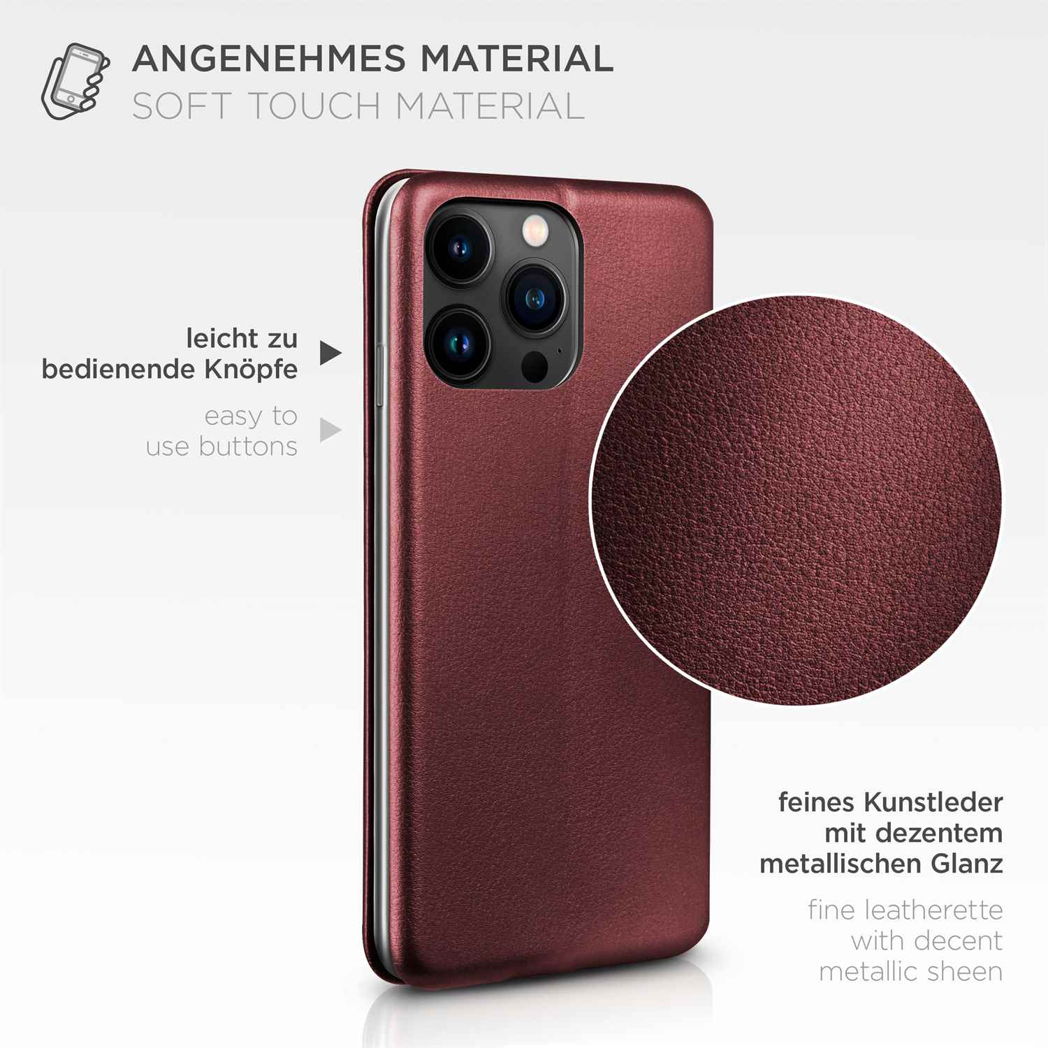ONEFLOW Business Case iPhone 14 Pro Max Handytasche mit Kartenfach – Weiteres Produktbild 4