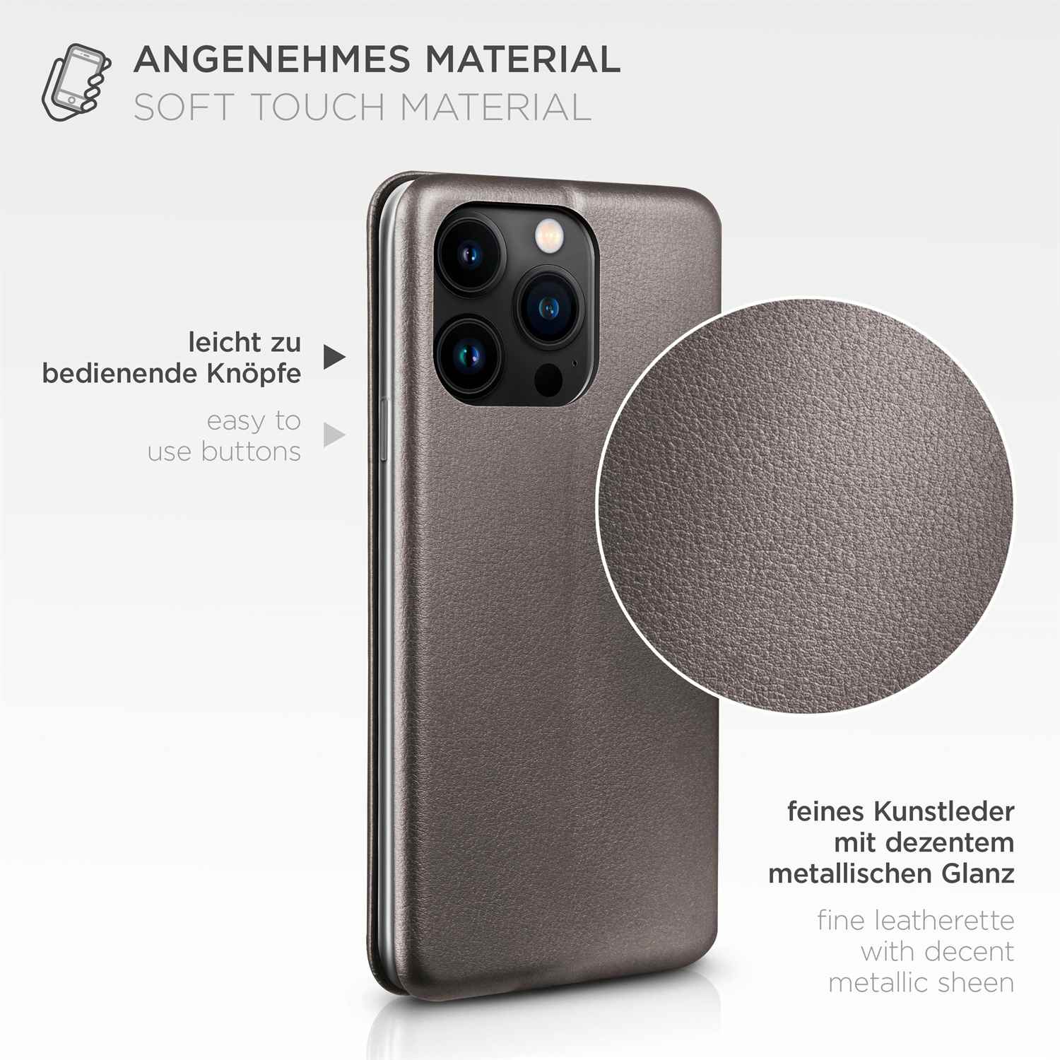 ONEFLOW Business Case iPhone 14 Pro Handytasche mit Kartenfach – Weiteres Produktbild 4