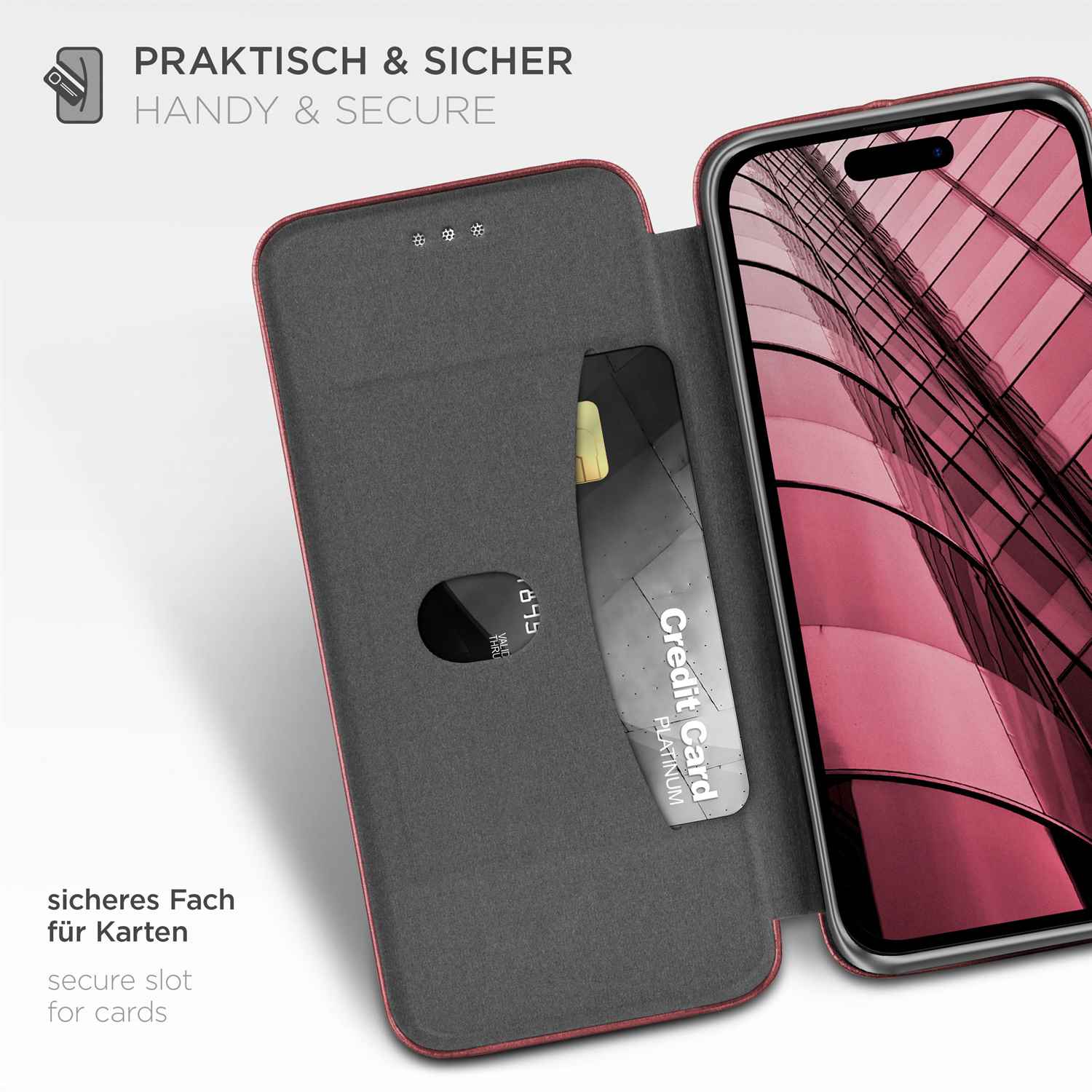 ONEFLOW Business Case iPhone 14 Pro Handytasche mit Kartenfach – Weiteres Produktbild 2