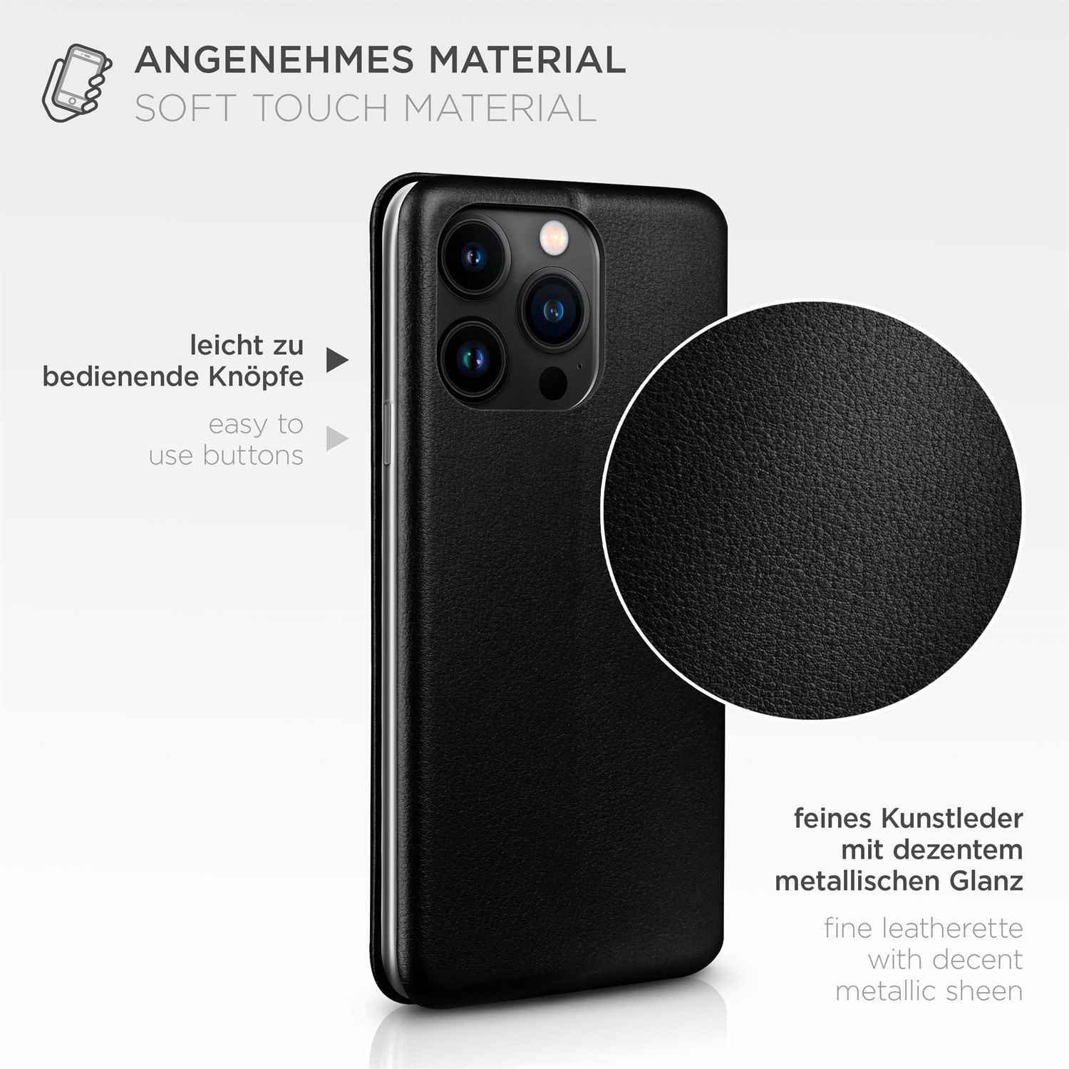 ONEFLOW Business Case iPhone 14 Pro Handytasche mit Kartenfach – Weiteres Produktbild 4