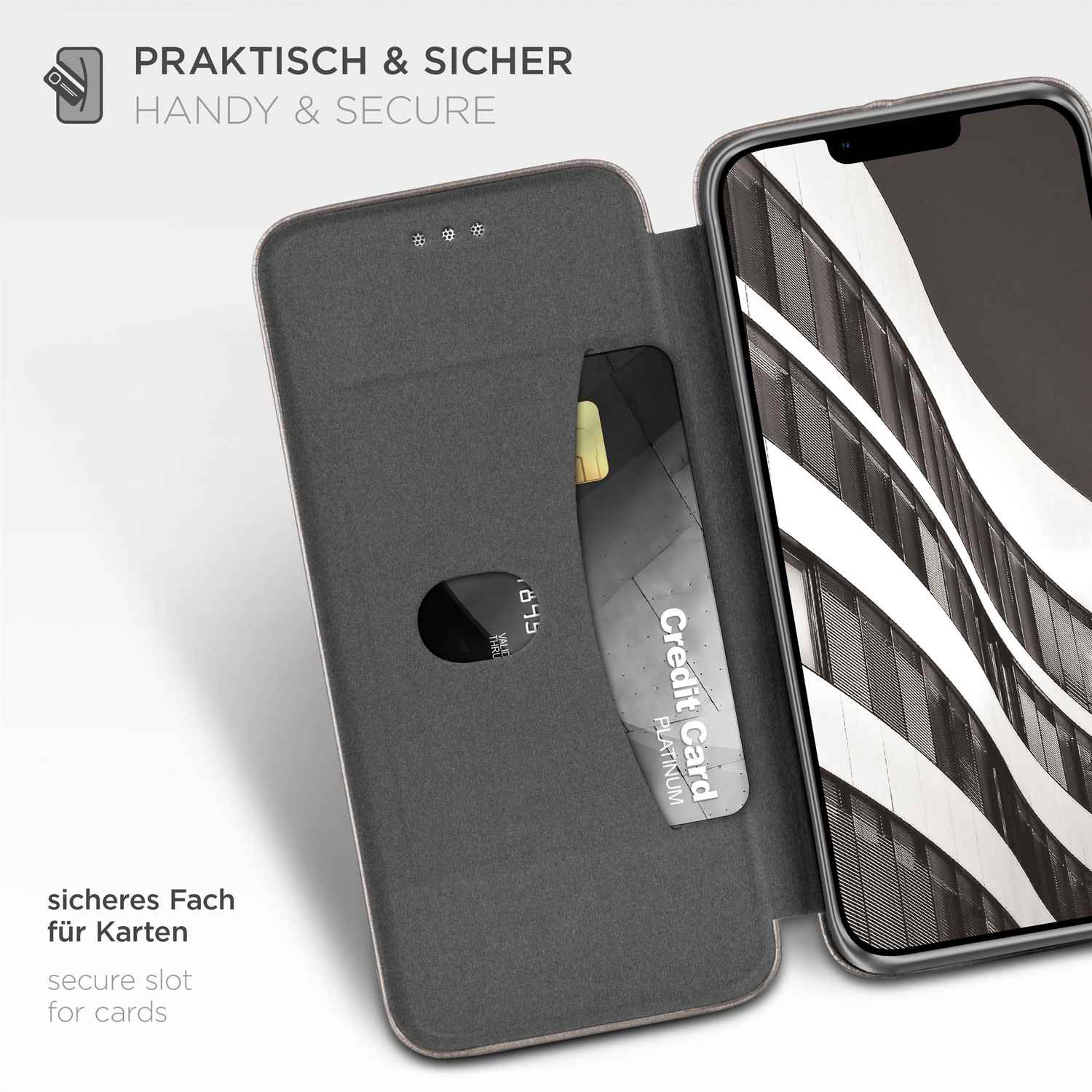 ONEFLOW Business Case iPhone 14 Handytasche mit Kartenfach – Weiteres Produktbild 3