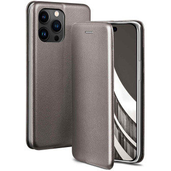 ONEFLOW Business Case iPhone 15 Pro Max Handytasche mit Kartenfach – Skyscraper - Grey