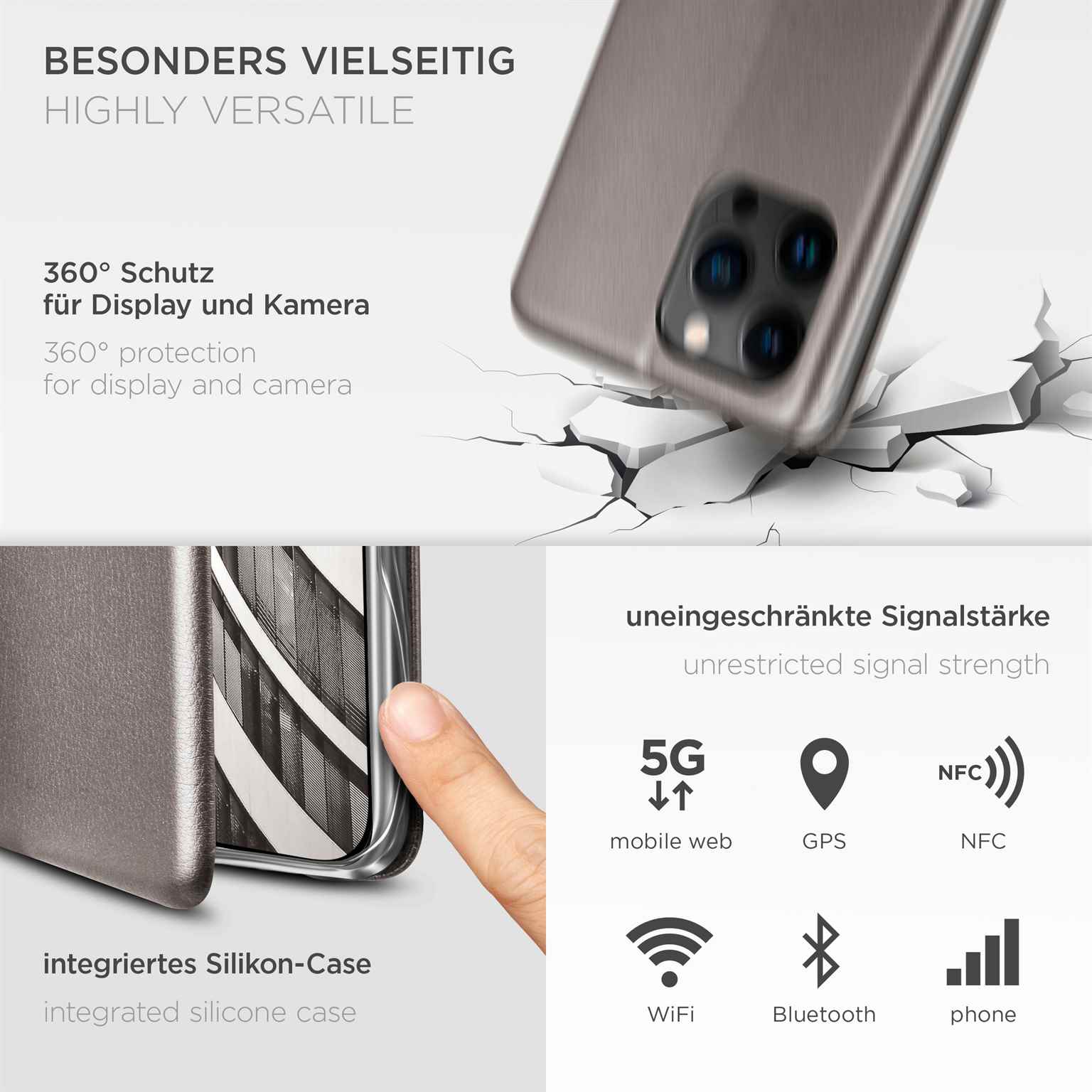 ONEFLOW Business Case iPhone 15 Pro Max Handytasche mit Kartenfach – Weiteres Produktbild 4