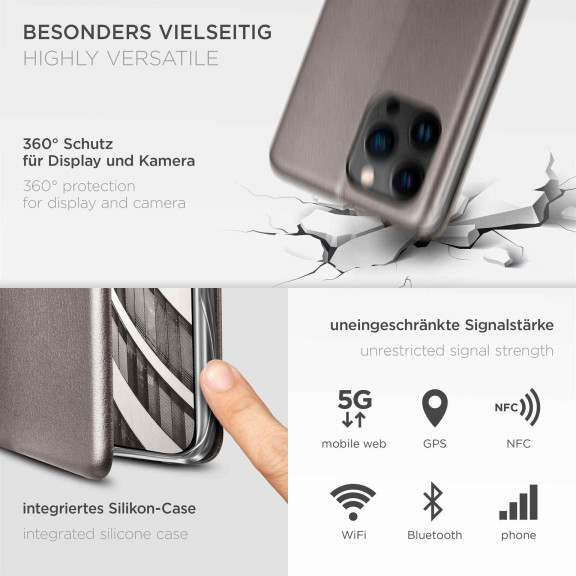 ONEFLOW Business Case iPhone 15 Pro Max Handytasche mit Kartenfach – Weiteres Produktbild 4