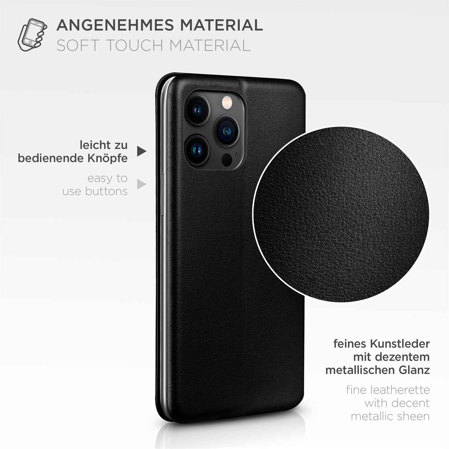 ONEFLOW Business Case iPhone 15 Pro Max Handytasche mit Kartenfach – Weiteres Produktbild 4