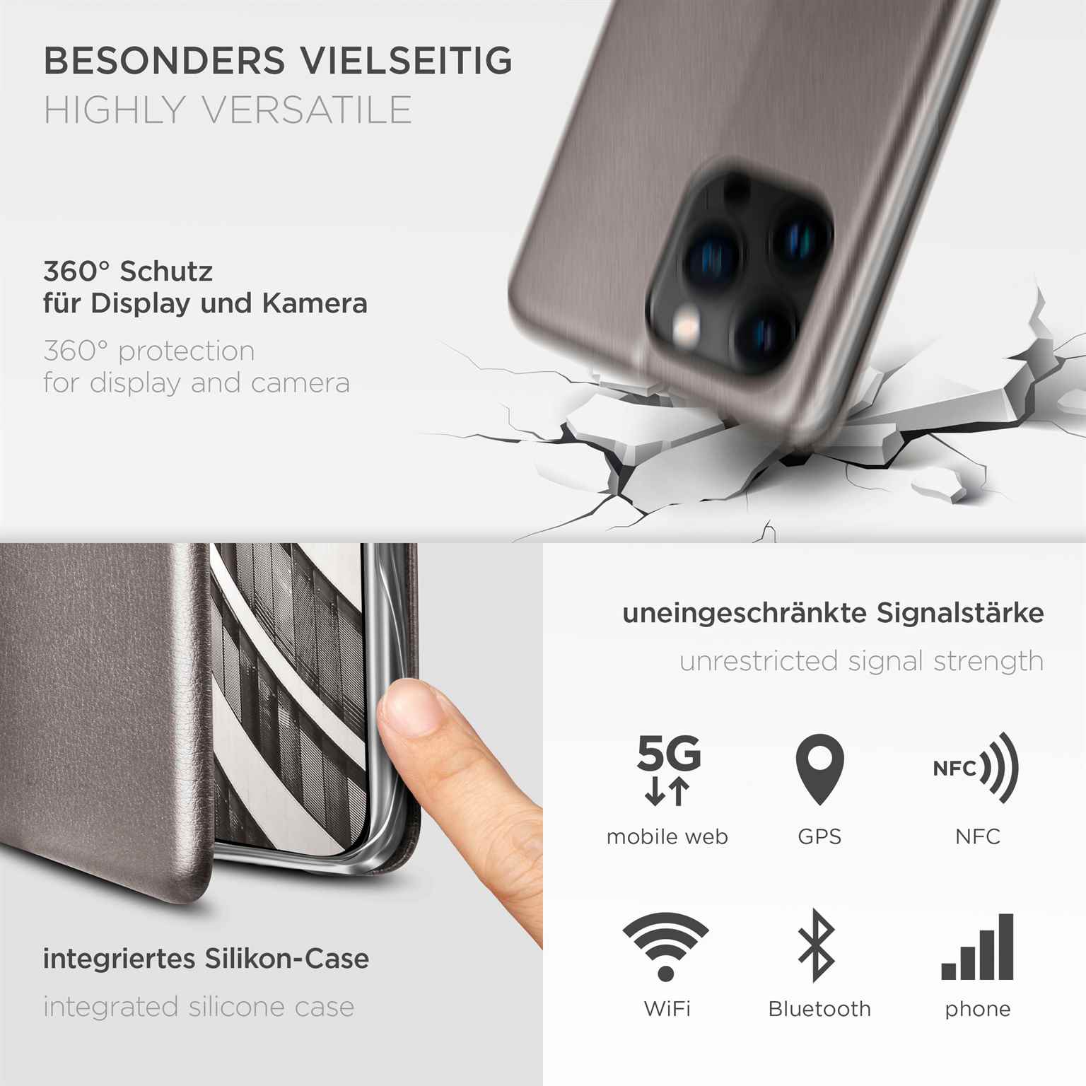 ONEFLOW Business Case iPhone 15 Pro Handytasche mit Kartenfach – Weiteres Produktbild 4 ONEFLOW Business Case iPhone 15 Pro Handytasche mit Kartenfach – Weiteres Produktbild 4