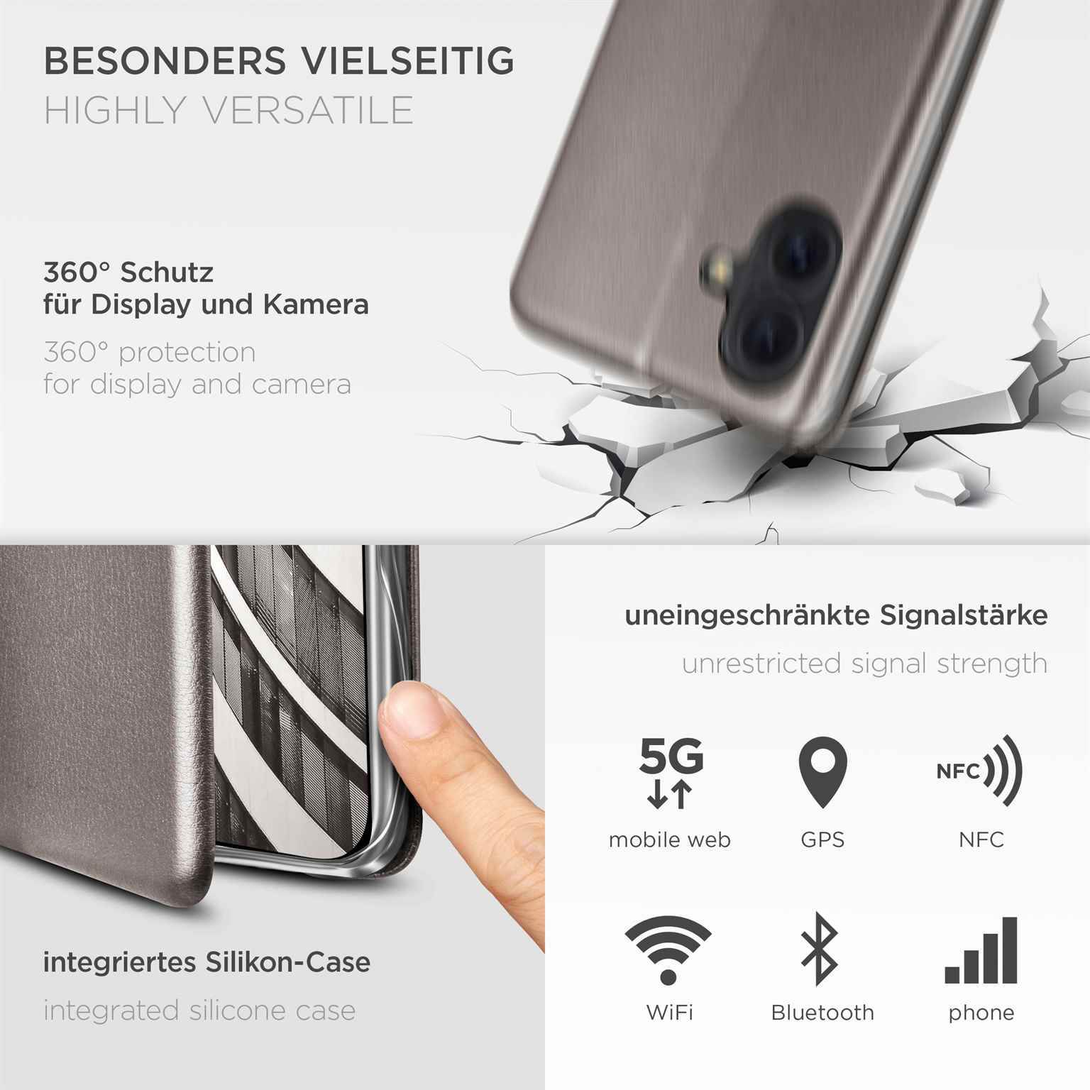 ONEFLOW Business Case iPhone 16 Handytasche mit Kartenfach – Weiteres Produktbild 3