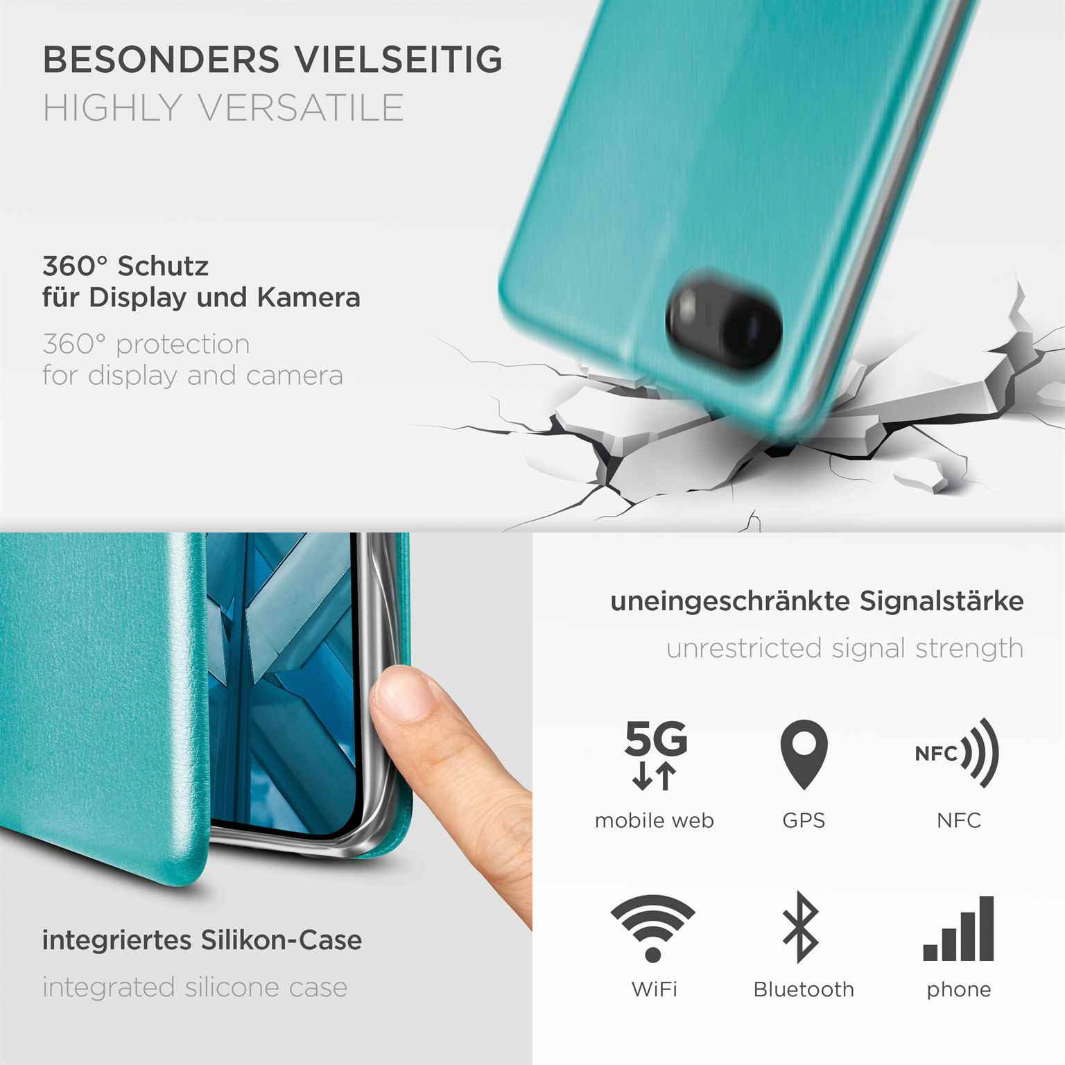 ONEFLOW Business Case iPhone 16e Handytasche mit Kartenfach – Weiteres Produktbild 4