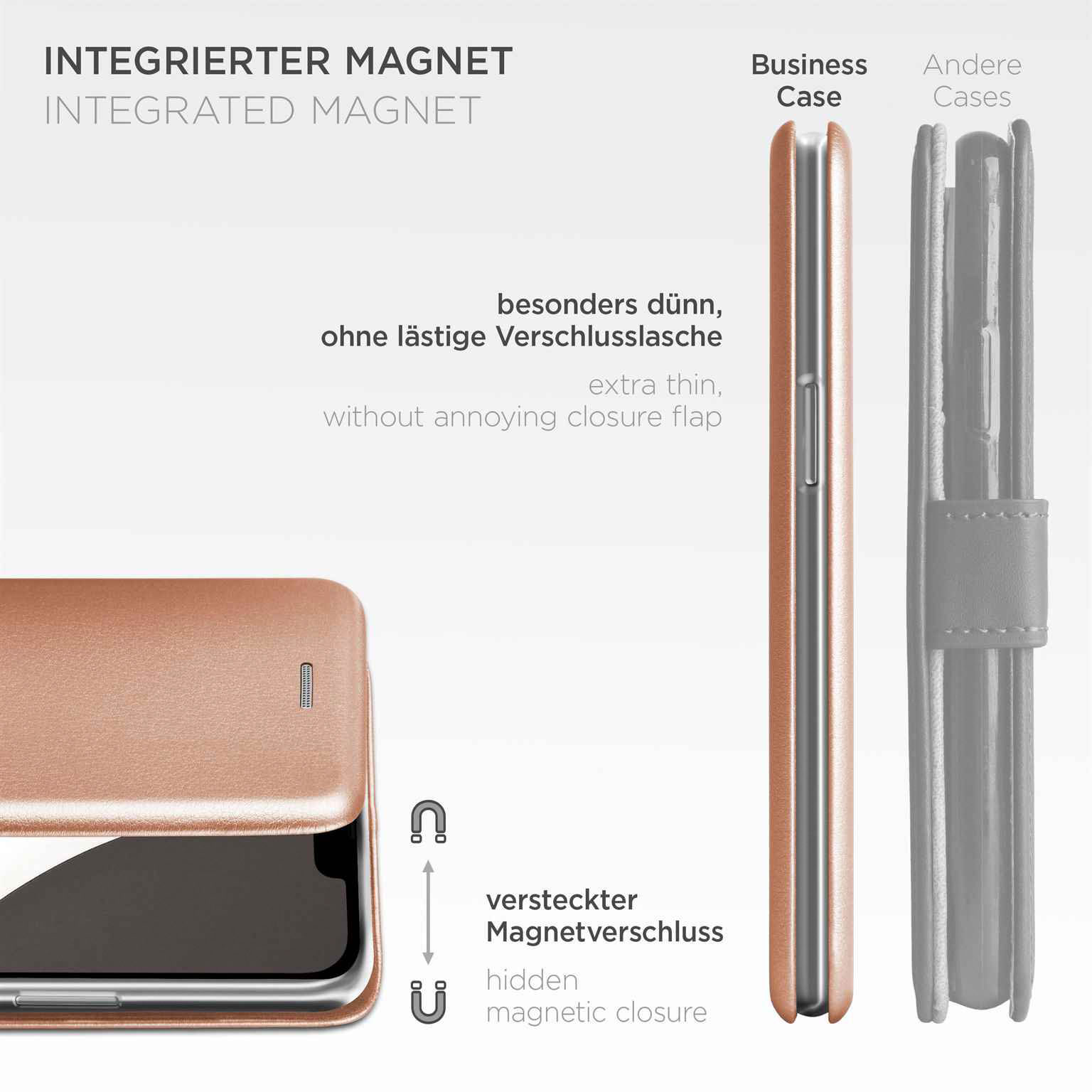 ONEFLOW Business Case iPhone 16e Handytasche mit Kartenfach – Weiteres Produktbild 6