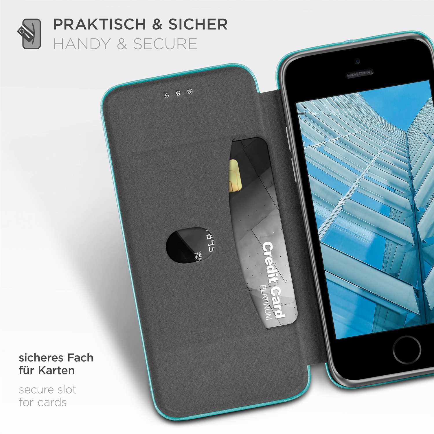 ONEFLOW Business Case iPhone 5 Handytasche mit Kartenfach – Weiteres Produktbild 2