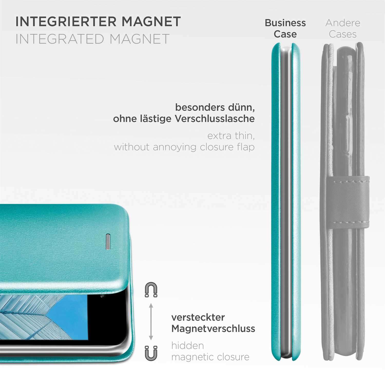 ONEFLOW Business Case iPhone 5 Handytasche mit Kartenfach – Weiteres Produktbild 5