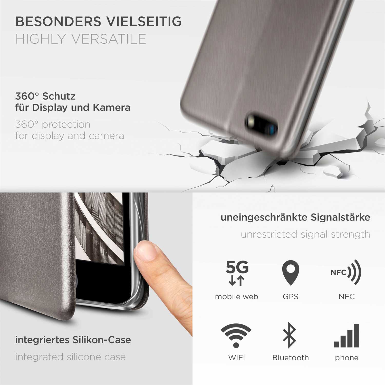 ONEFLOW Business Case iPhone 5 Handytasche mit Kartenfach – Weiteres Produktbild 3