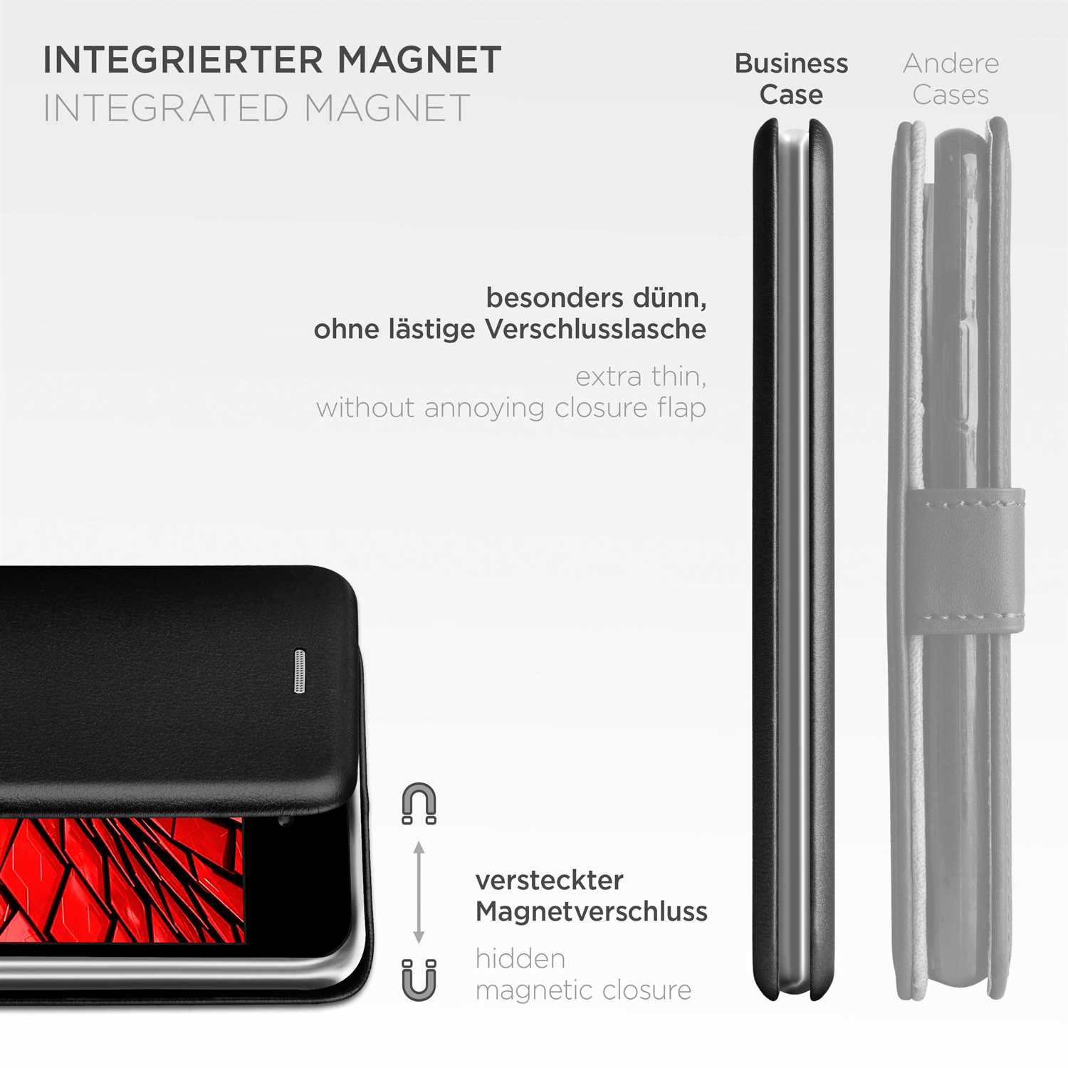 ONEFLOW Business Case iPhone 5 Handytasche mit Kartenfach – Weiteres Produktbild 5