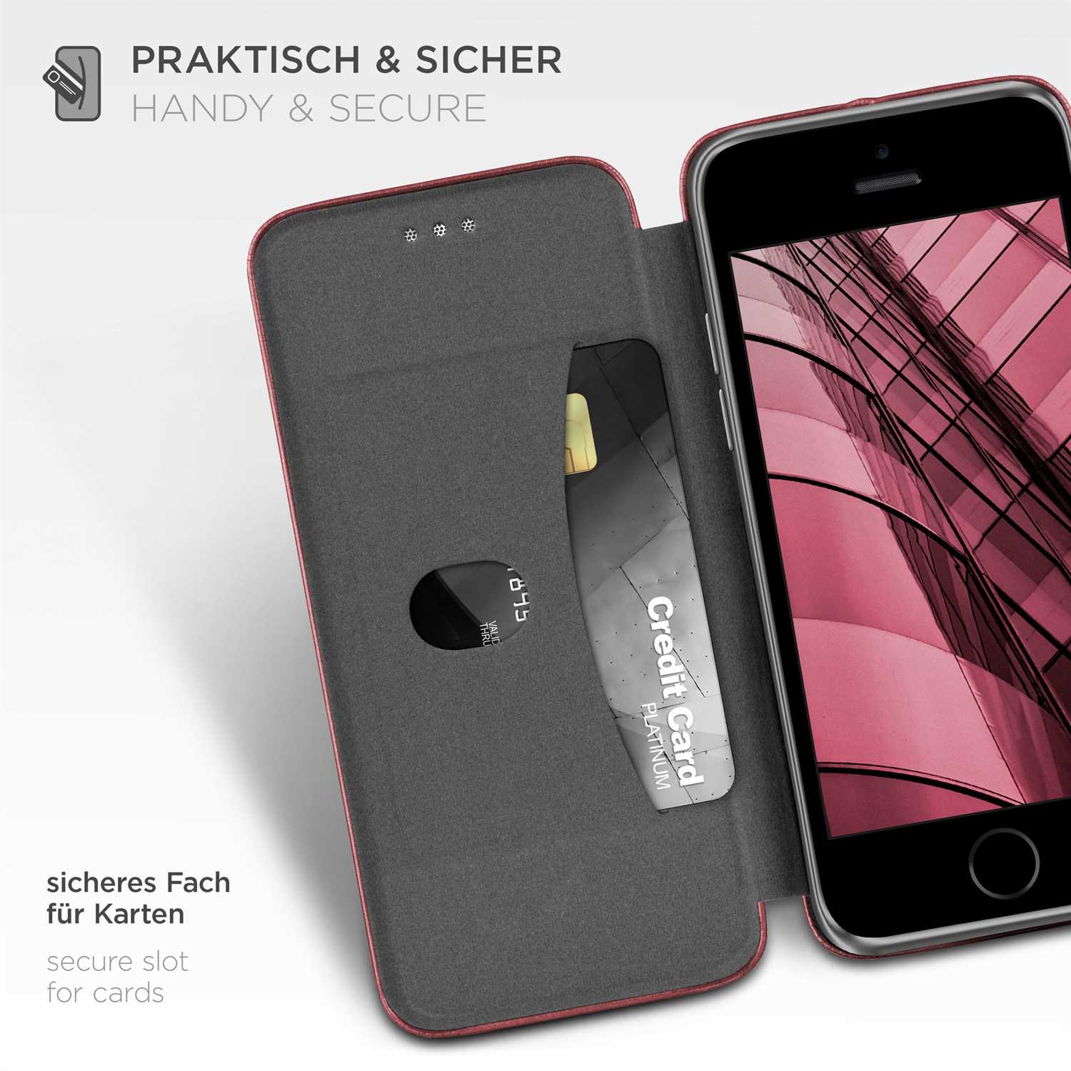 ONEFLOW Business Case iPhone 5s Handytasche mit Kartenfach – Weiteres Produktbild 3