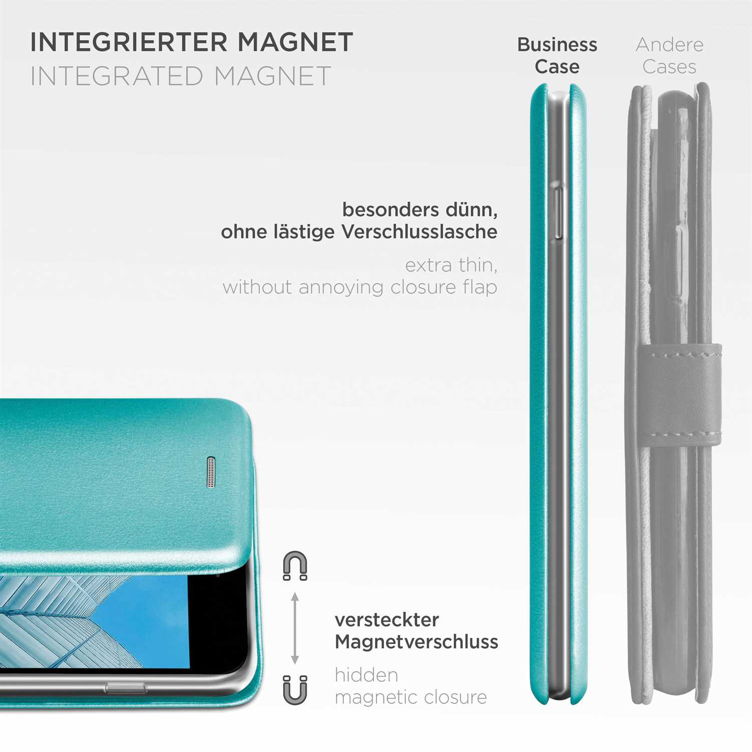 ONEFLOW Business Case iPhone 6 Handytasche mit Kartenfach – Weiteres Produktbild 5
