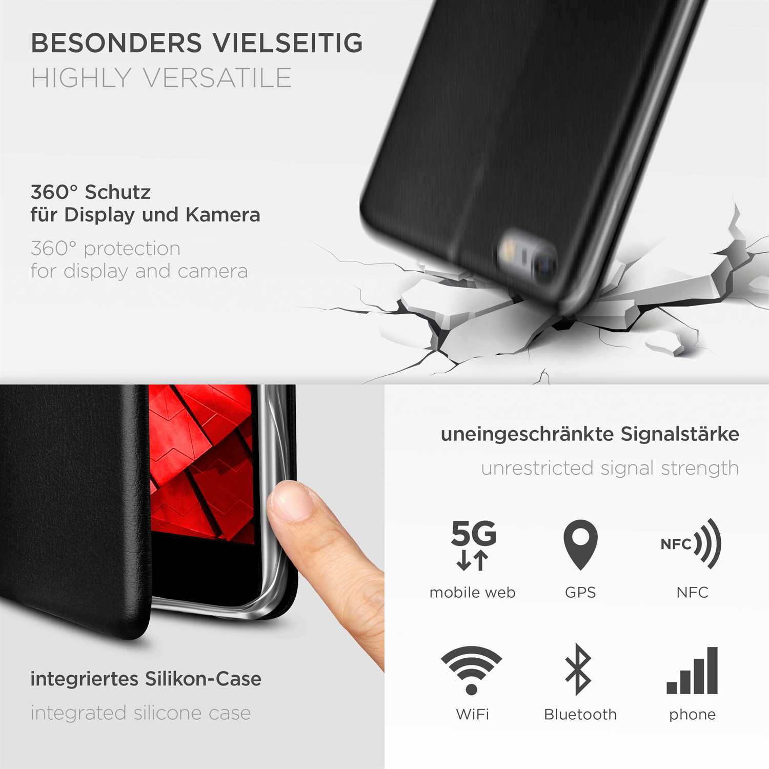 ONEFLOW Business Case iPhone 6 Handytasche mit Kartenfach – Weiteres Produktbild 3