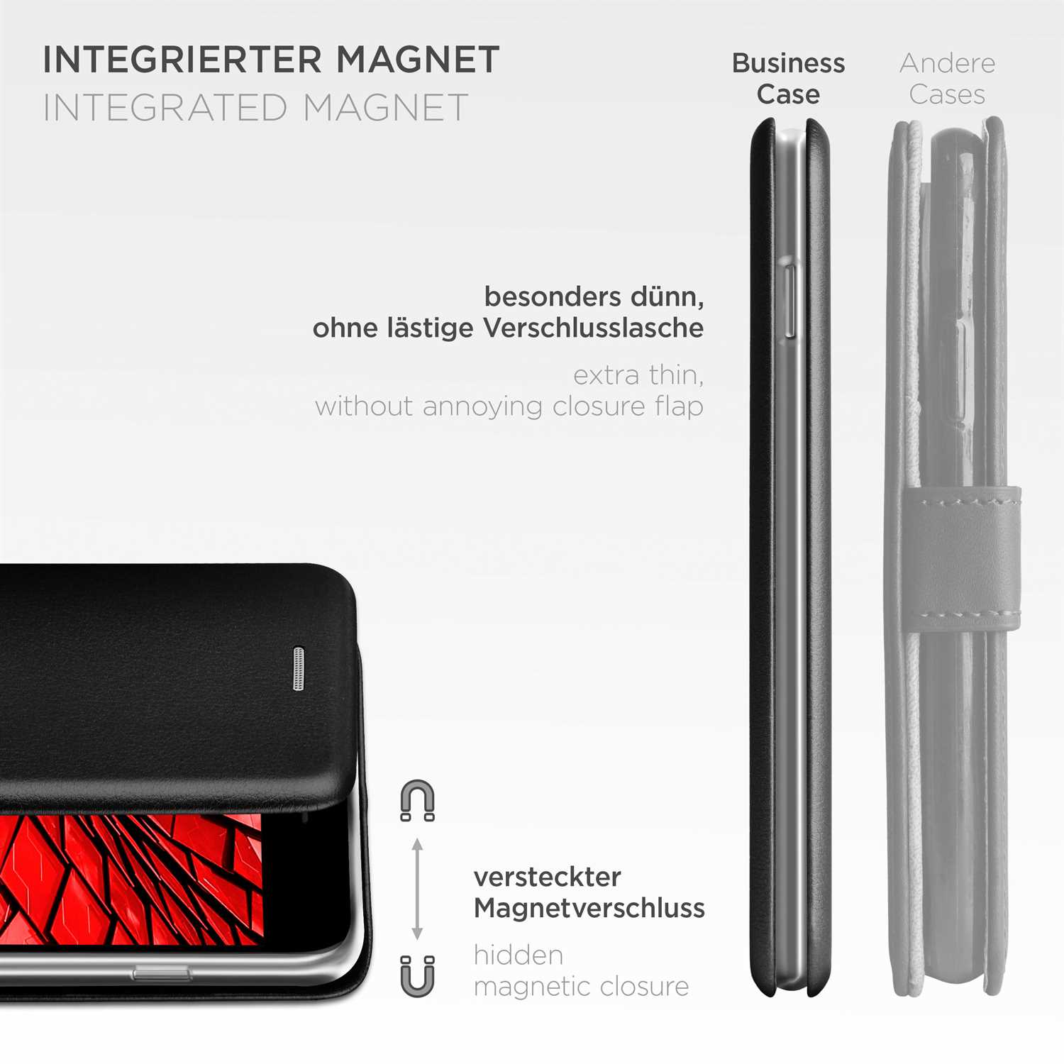 ONEFLOW Business Case iPhone 7 Handytasche mit Kartenfach – Weiteres Produktbild 5