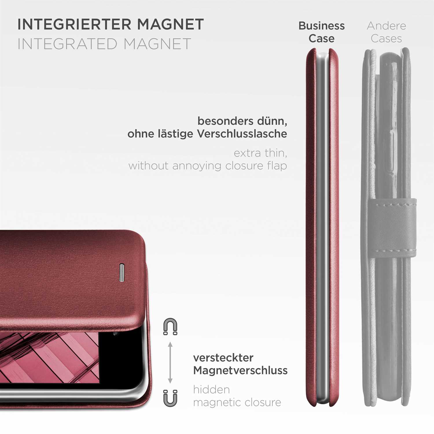 ONEFLOW Business Case iPhone SE (2016) Handytasche mit Kartenfach – Weiteres Produktbild 5