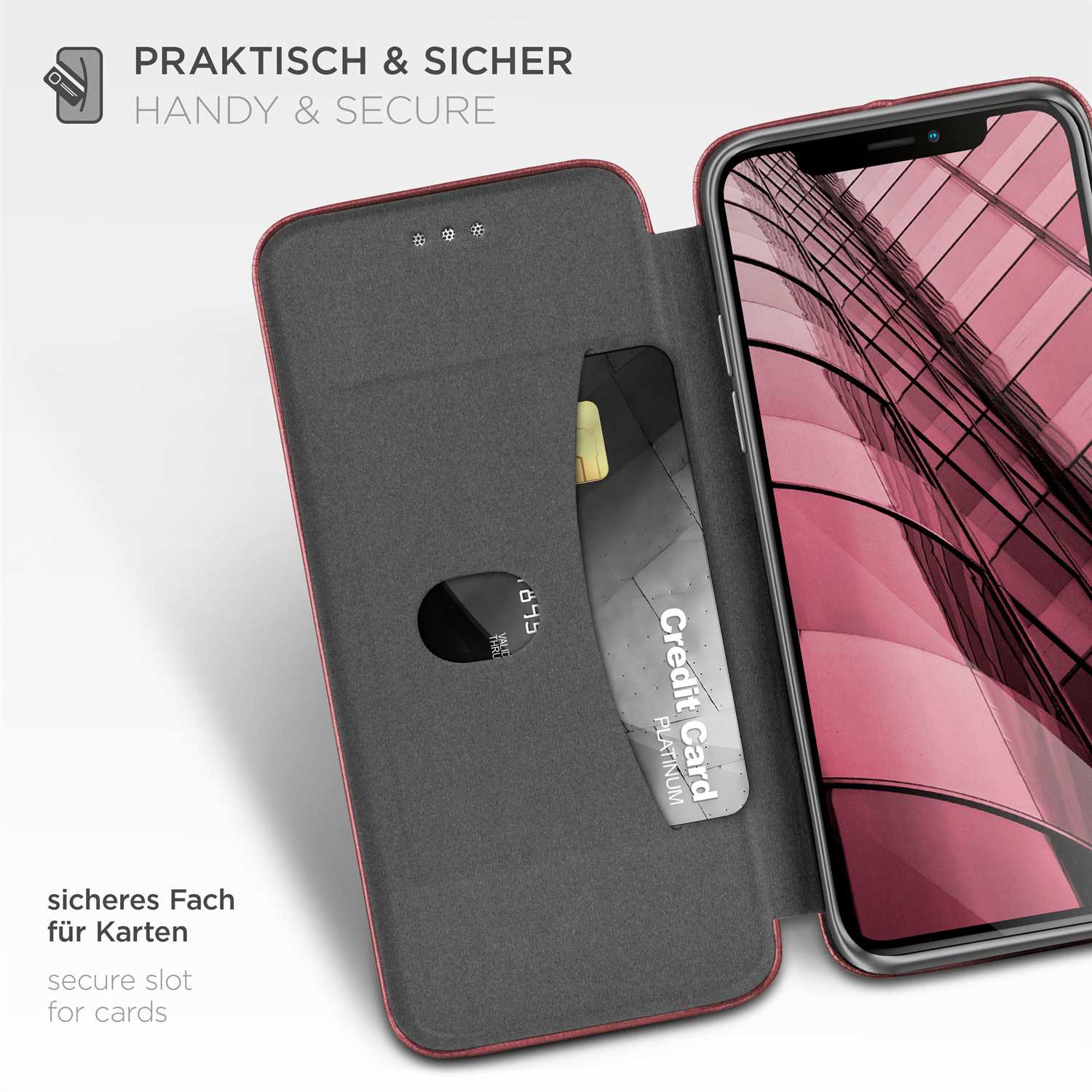 ONEFLOW Business Case iPhone XS Handytasche mit Kartenfach – Weiteres Produktbild 2