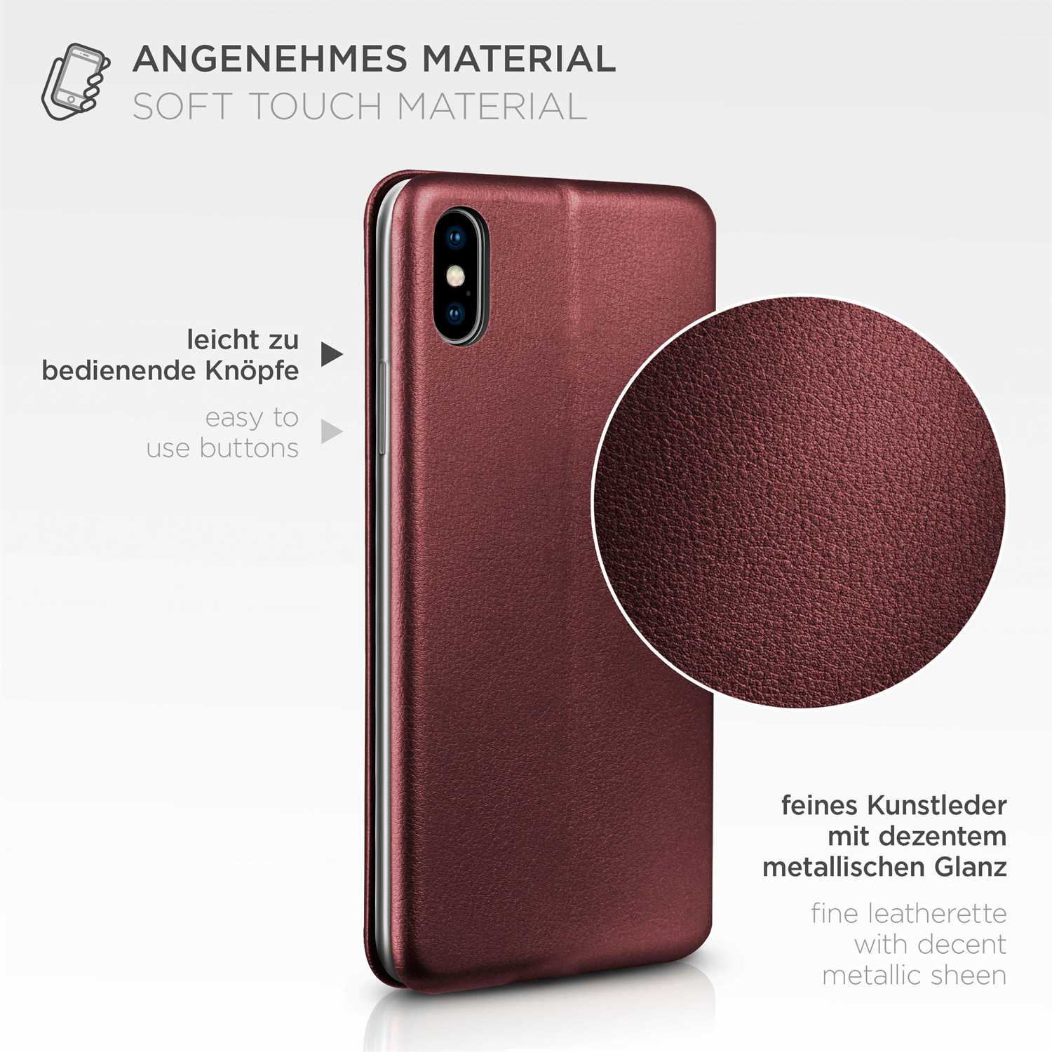 ONEFLOW Business Case iPhone XS Handytasche mit Kartenfach – Weiteres Produktbild 4