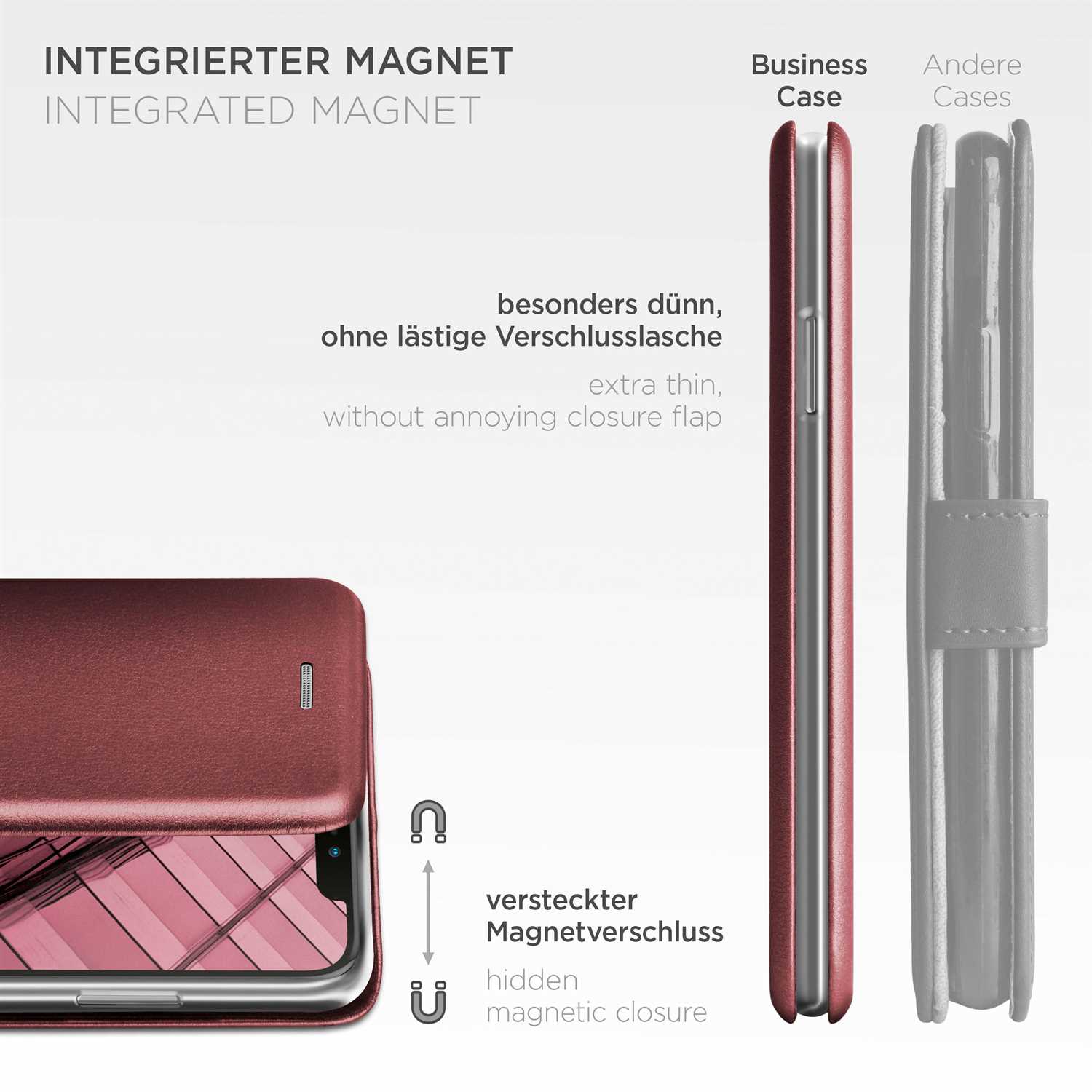 ONEFLOW Business Case iPhone XS Handytasche mit Kartenfach – Weiteres Produktbild 5