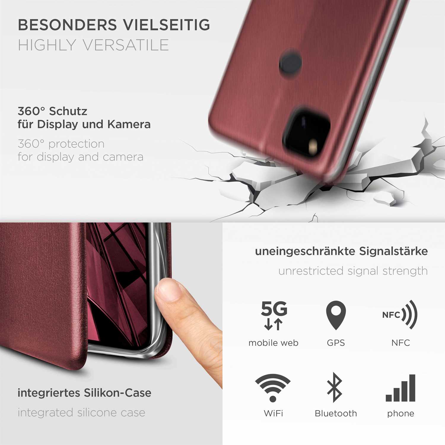 ONEFLOW Business Case Google Pixel 5 Handytasche mit Kartenfach – Weiteres Produktbild 4