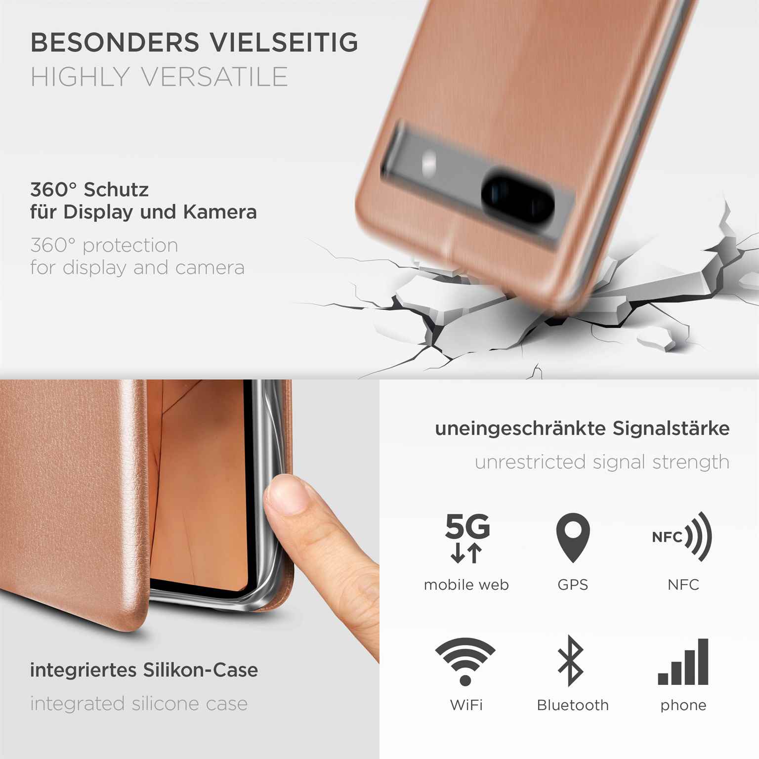 ONEFLOW Business Case Google Pixel 7a Handytasche mit Kartenfach – Weiteres Produktbild 3