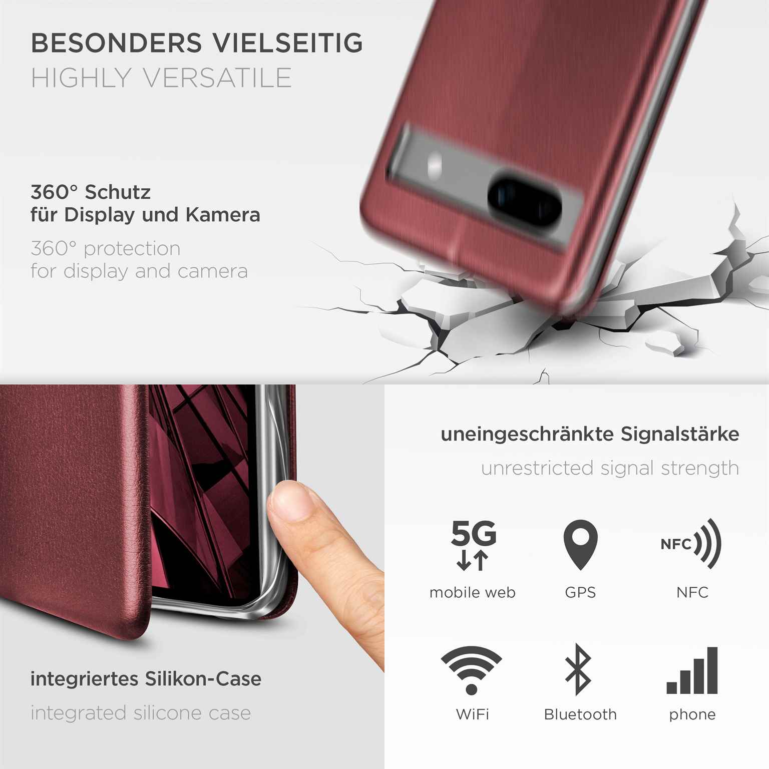 ONEFLOW Business Case Google Pixel 7a Handytasche mit Kartenfach – Weiteres Produktbild 3