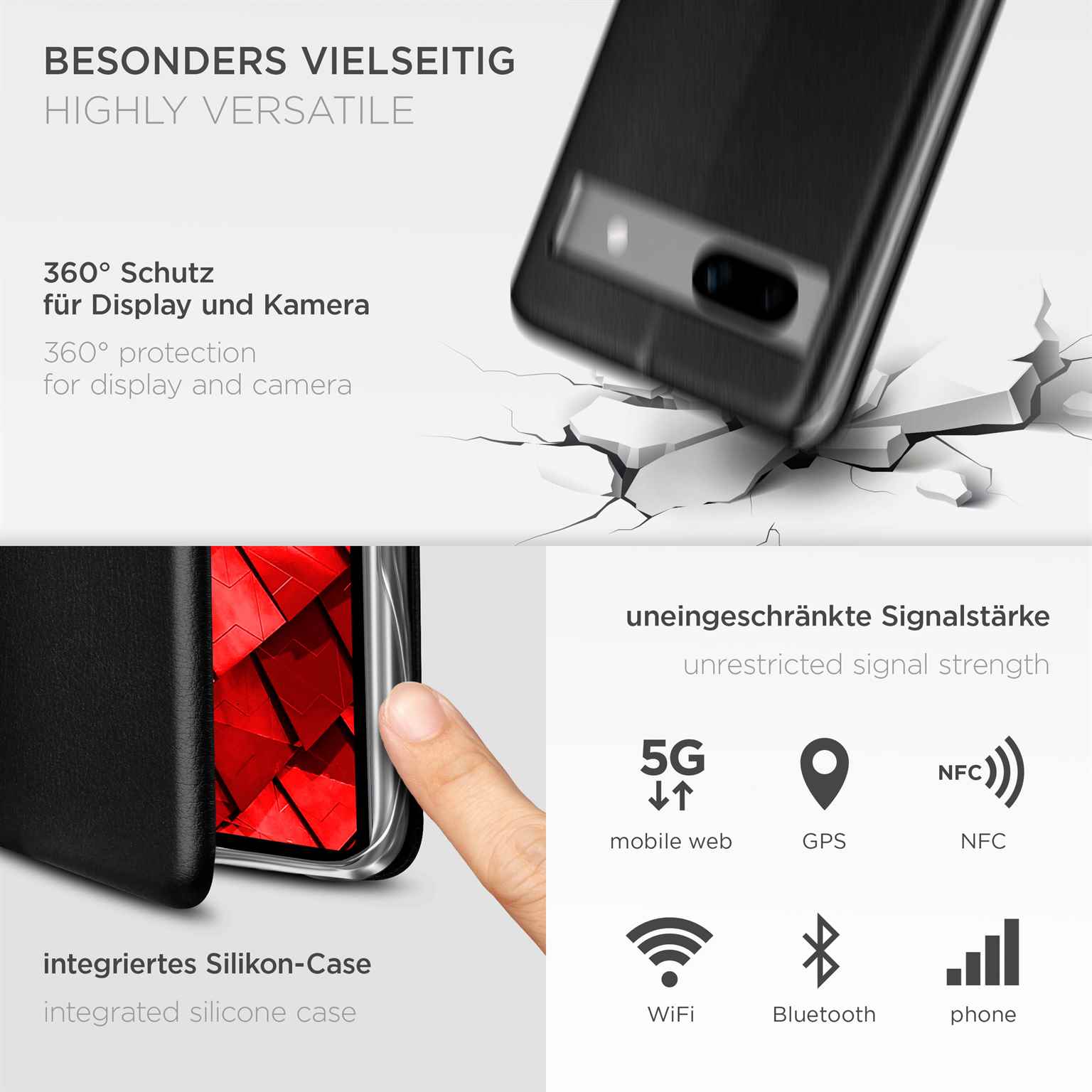 ONEFLOW Business Case Google Pixel 7a Handytasche mit Kartenfach – Weiteres Produktbild 3