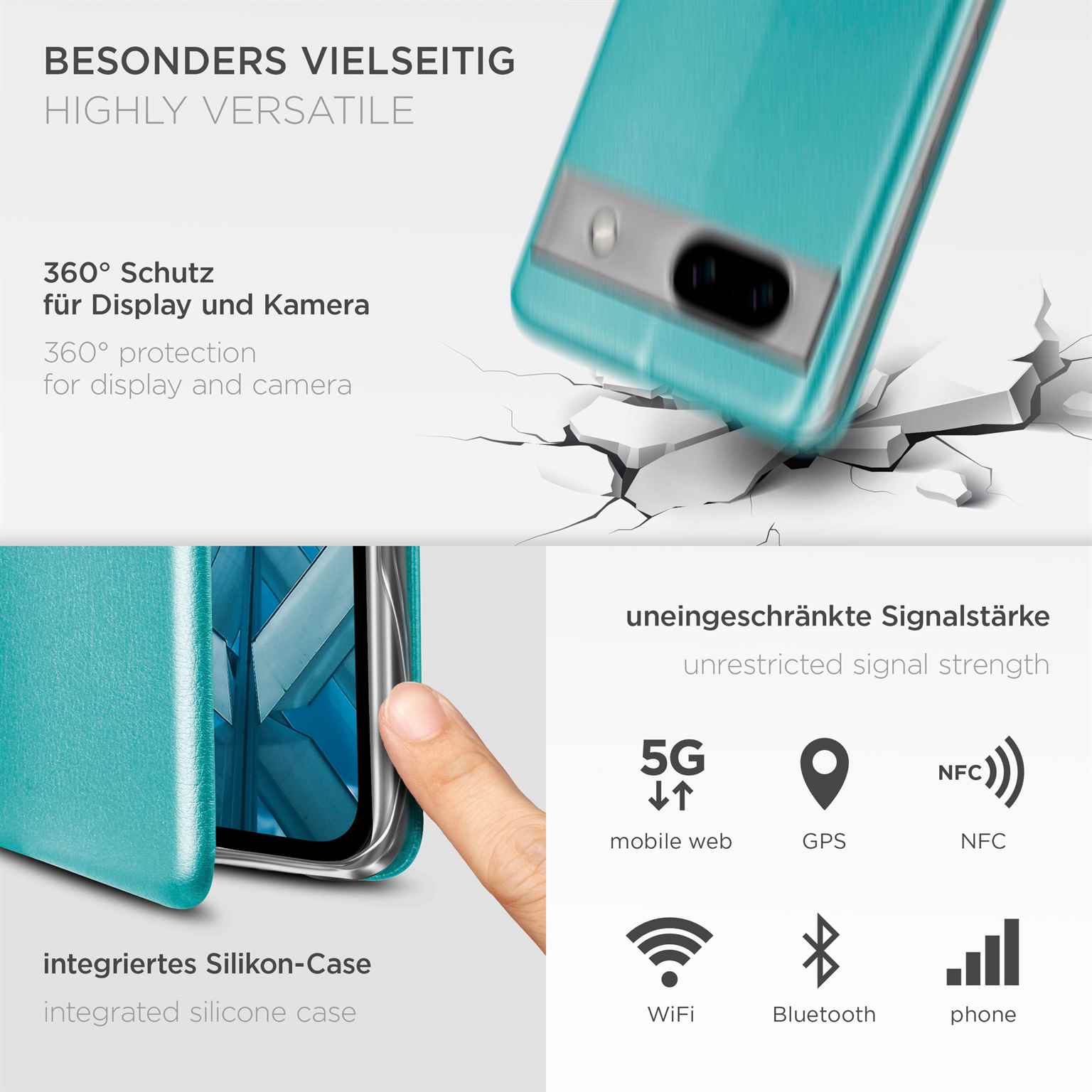 ONEFLOW Business Case Google Pixel 8a Handytasche mit Kartenfach – Weiteres Produktbild 3