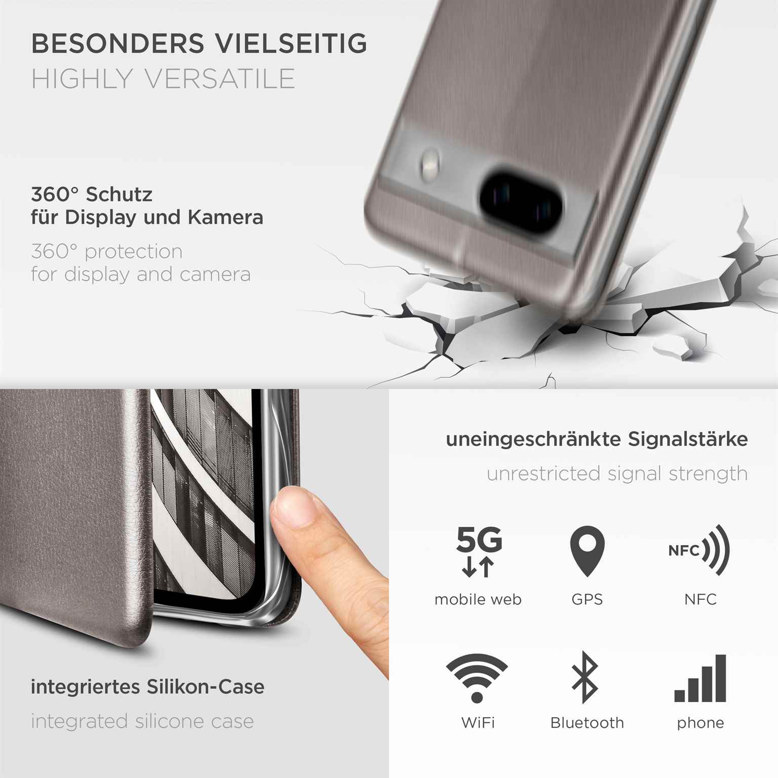ONEFLOW Business Case Google Pixel 8a Handytasche mit Kartenfach – Weiteres Produktbild 3