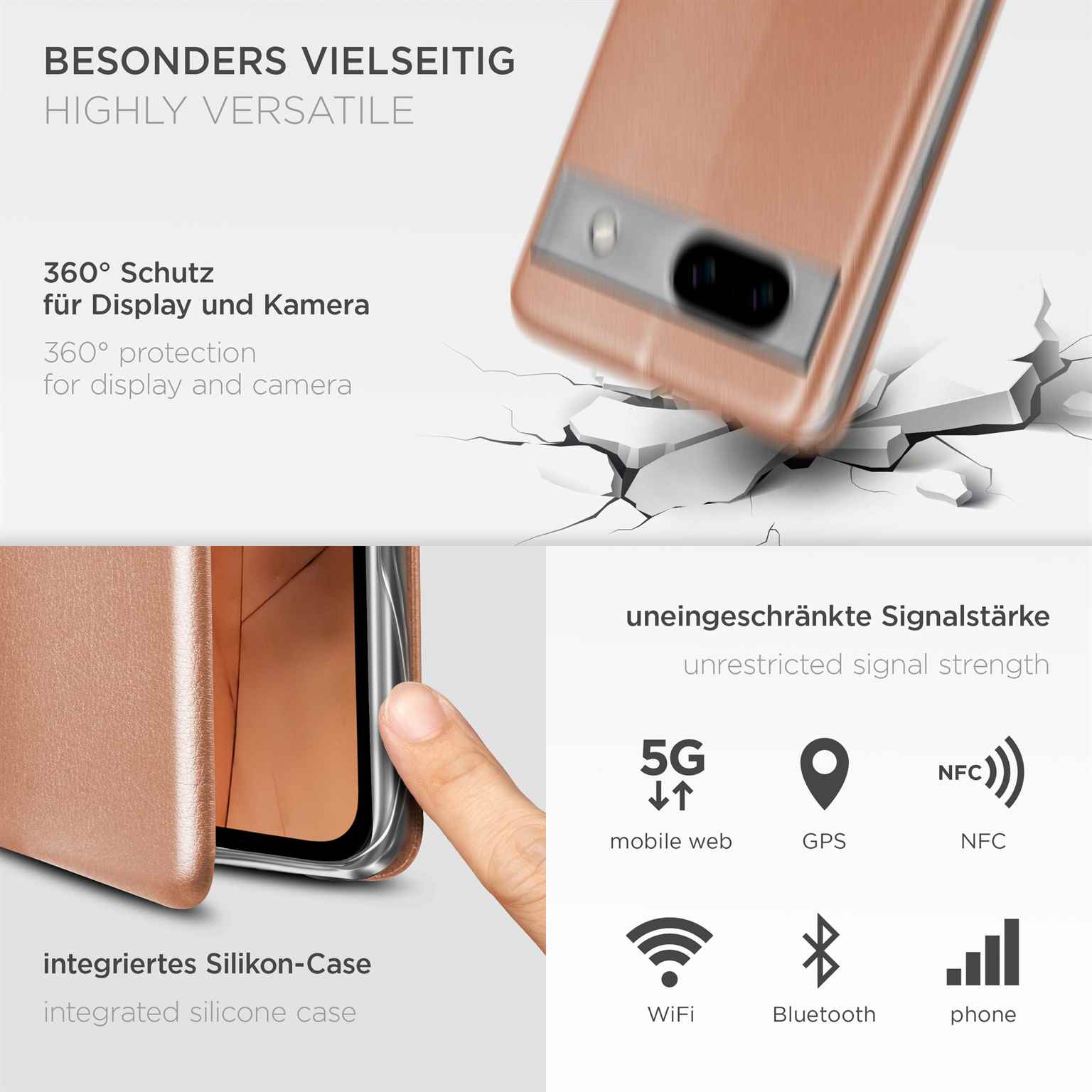 ONEFLOW Business Case Google Pixel 8a Handytasche mit Kartenfach – Weiteres Produktbild 3