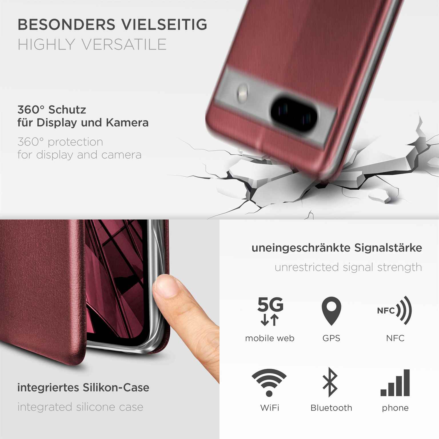 ONEFLOW Business Case Google Pixel 8a Handytasche mit Kartenfach – Weiteres Produktbild 3