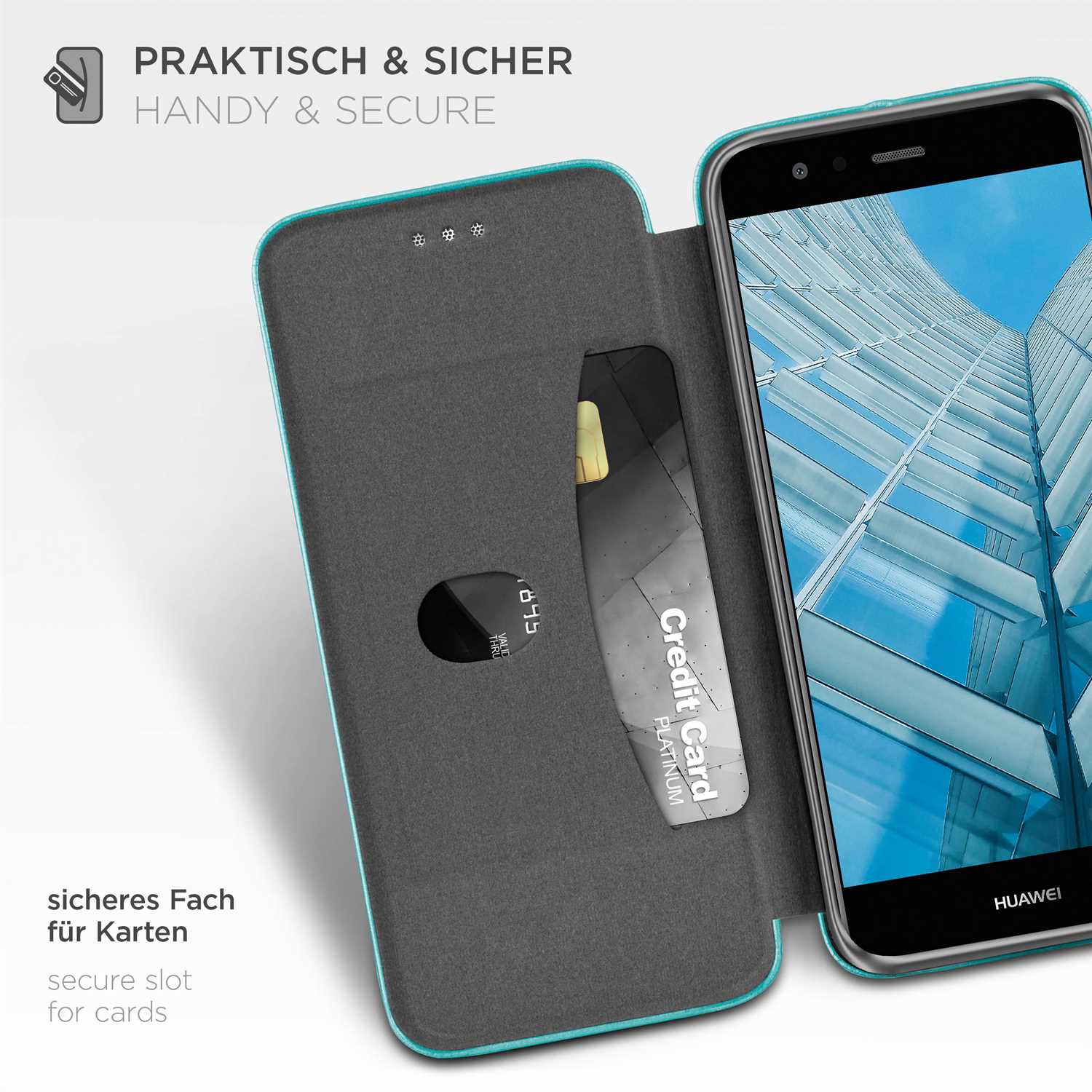 ONEFLOW Business Case Huawei P10 Lite Handytasche mit Kartenfach – Weiteres Produktbild 2