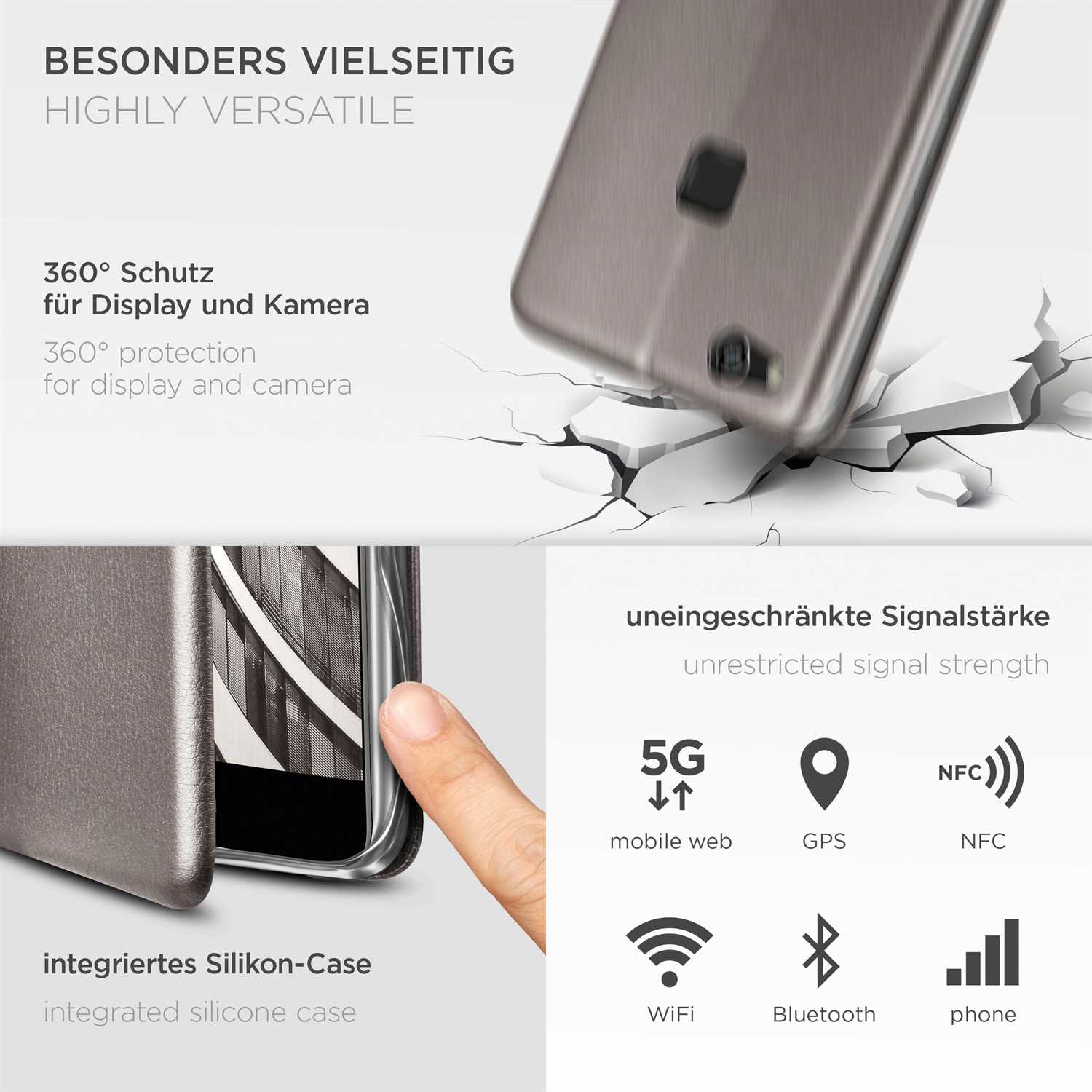 ONEFLOW Business Case Huawei P10 Lite Handytasche mit Kartenfach – Weiteres Produktbild 4 ONEFLOW Business Case Huawei P10 Lite Handytasche mit Kartenfach – Weiteres Produktbild 4