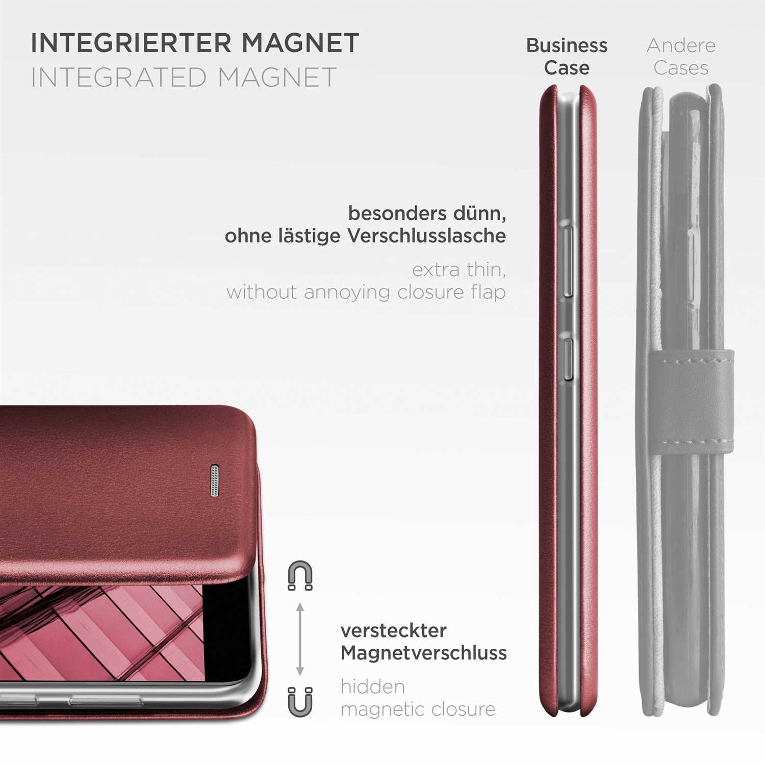 ONEFLOW Business Case Huawei P10 Lite Handytasche mit Kartenfach – Weiteres Produktbild 5