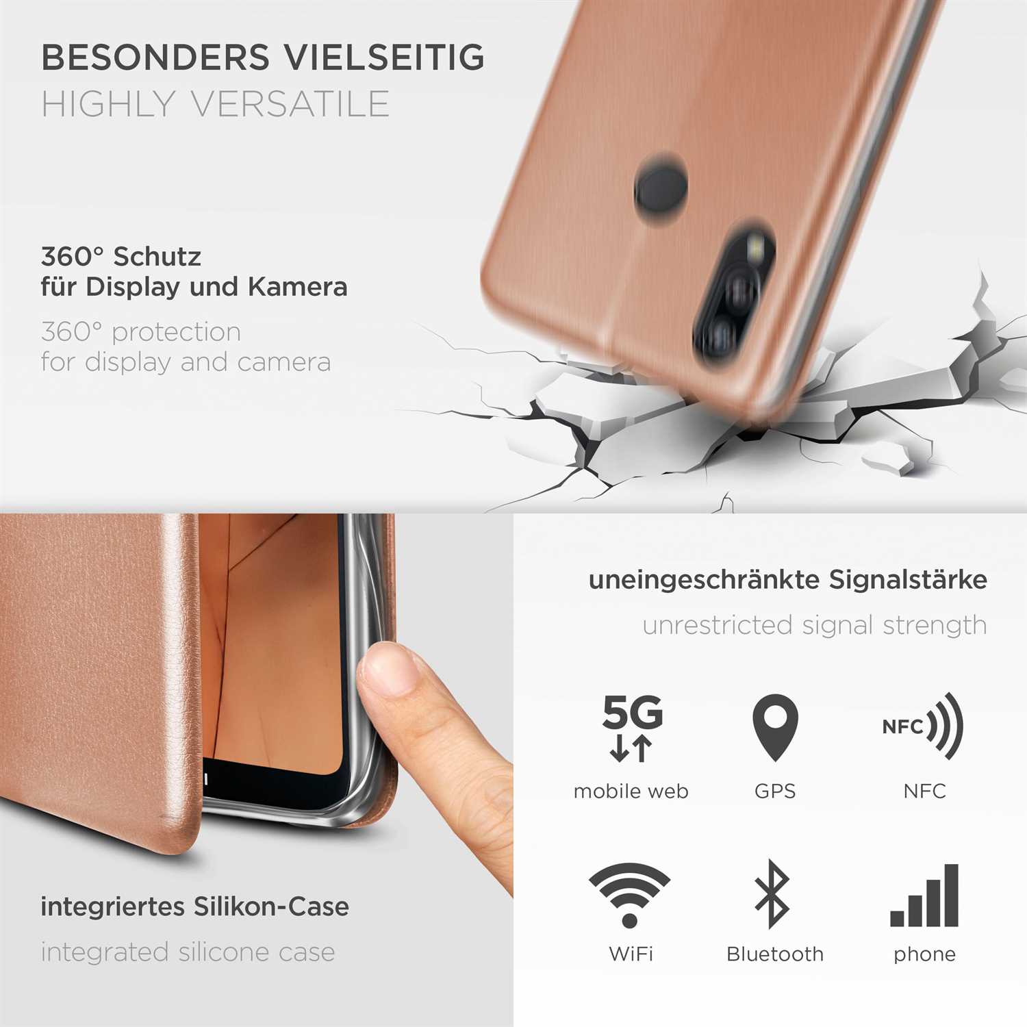 ONEFLOW Business Case Huawei P20 Lite Handytasche mit Kartenfach – Weiteres Produktbild 4