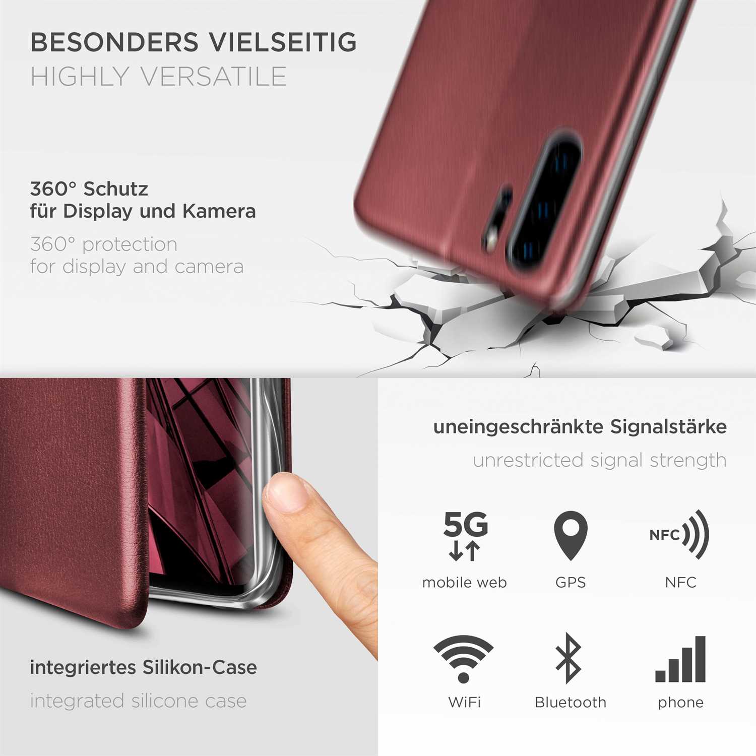 ONEFLOW Business Case Huawei P30 Pro New Edition Handytasche mit Kartenfach – Weiteres Produktbild 4